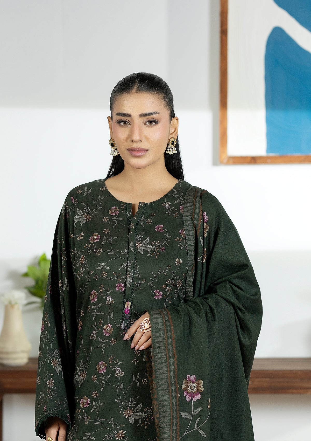Printed Dhanak BT006605-GRN
