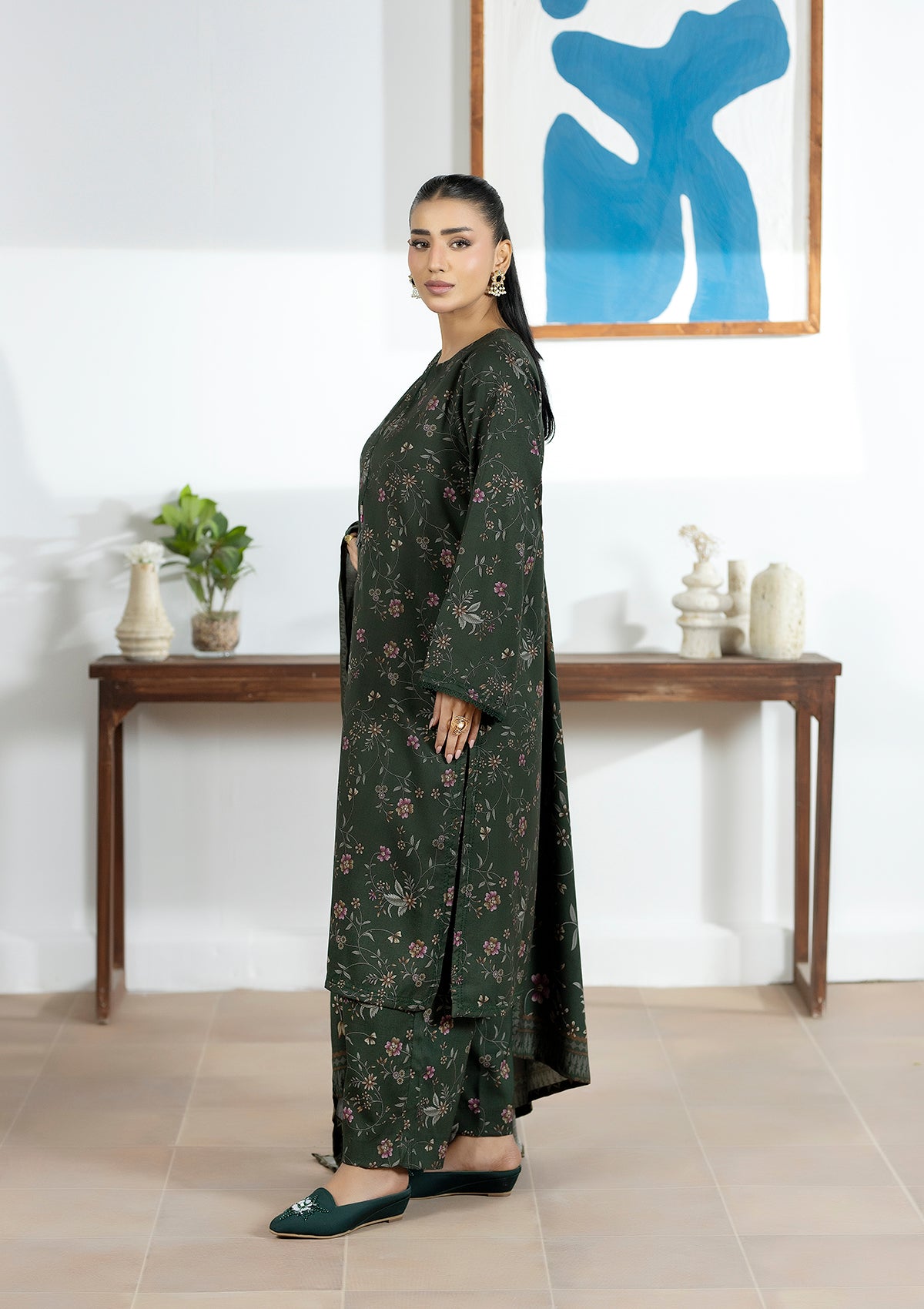 Printed Dhanak BT006605-GRN