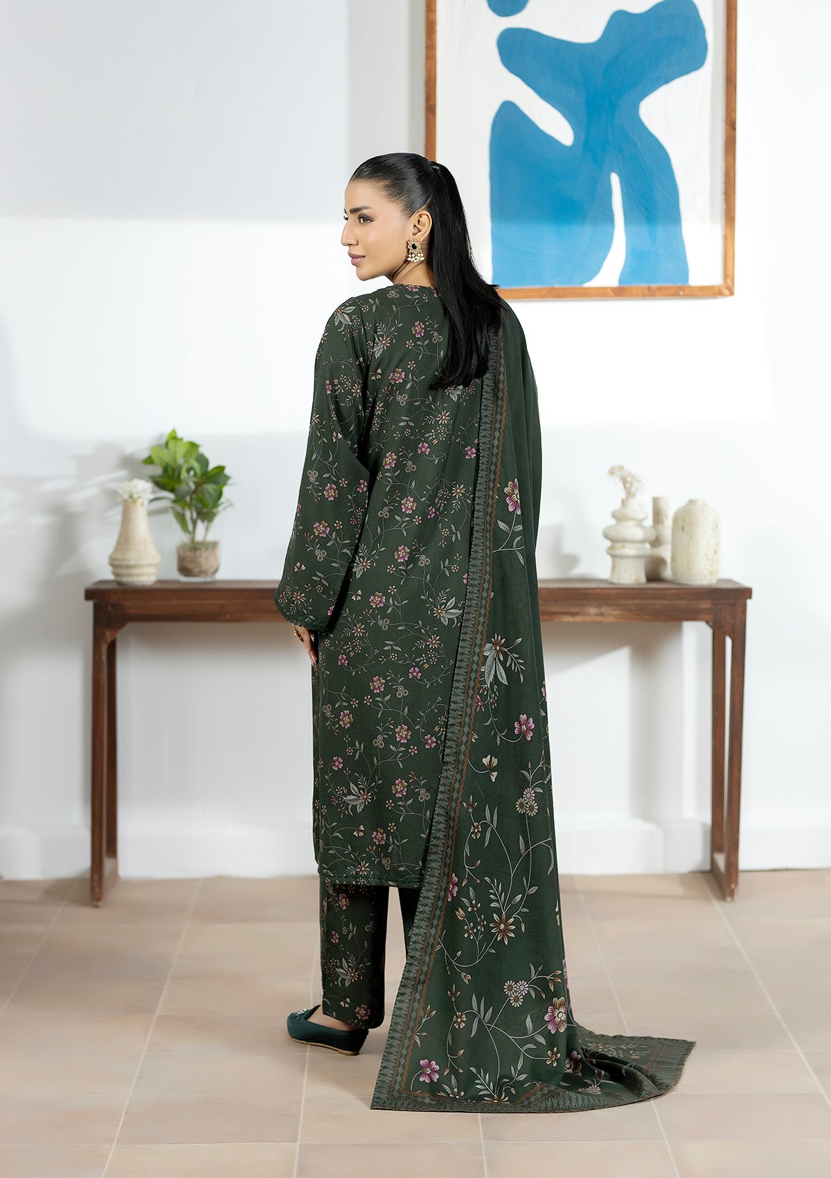 Printed Dhanak BT006605-GRN
