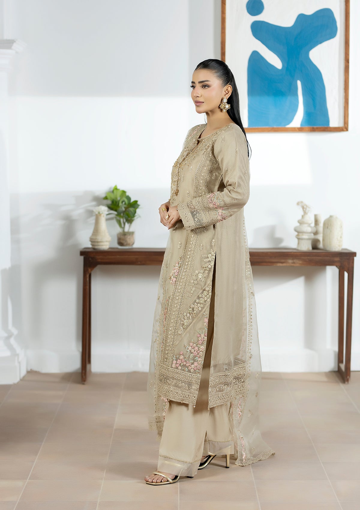 Embroidered Organza BT006615-LBR