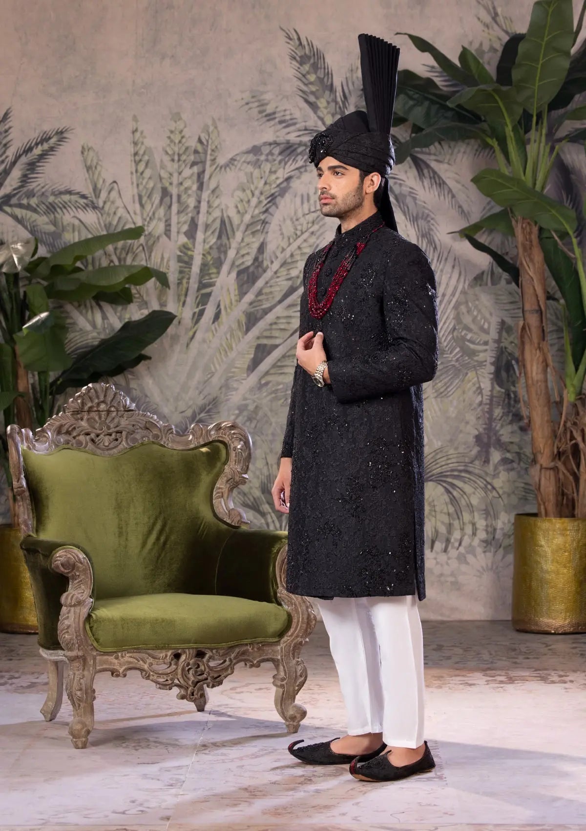 Bin Tayyab Sherwani (TD-1819)  GRAY Bin Tayyab