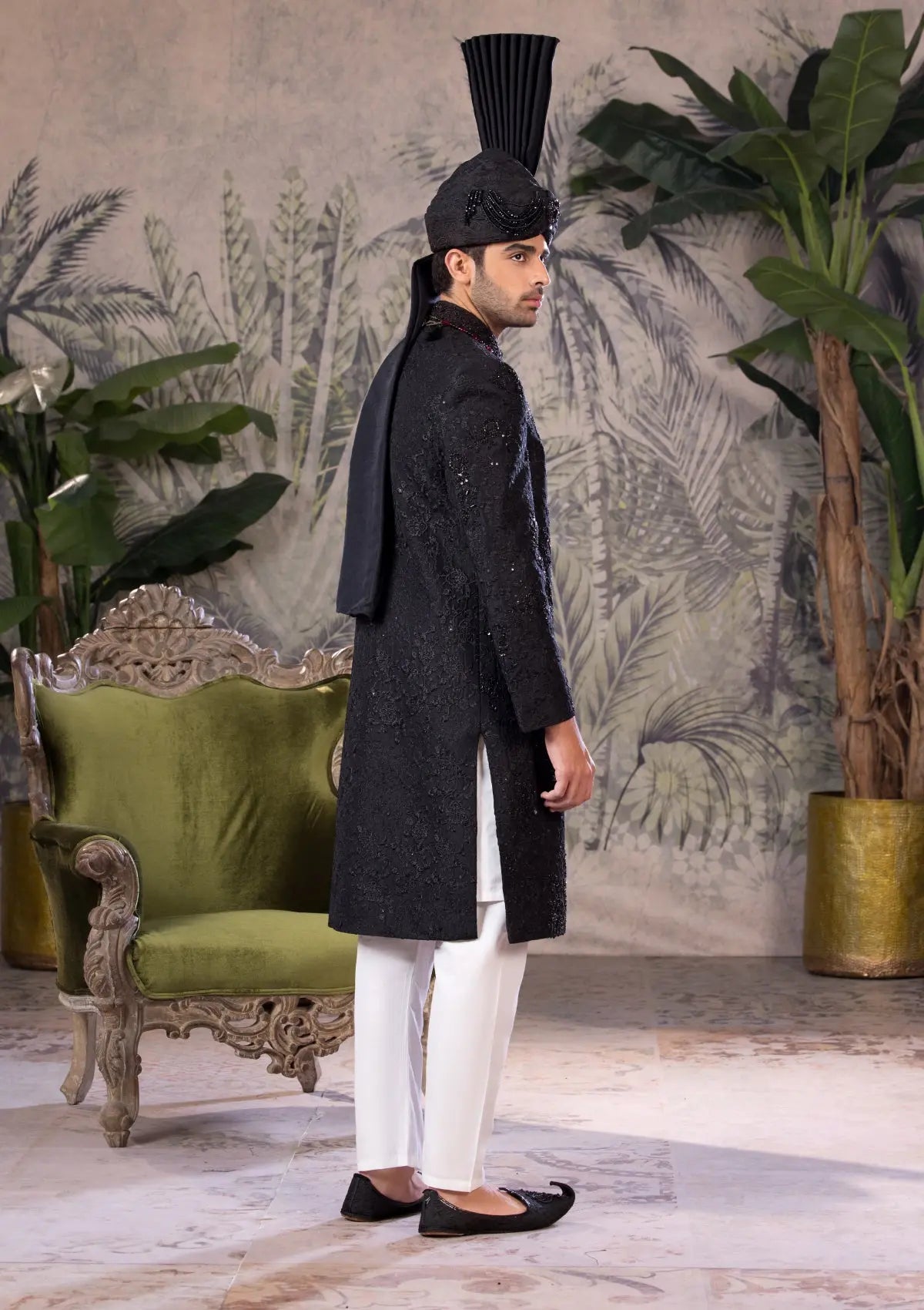 Bin Tayyab Sherwani (TD-1819)  GRAY Bin Tayyab