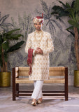 Bin Tayyab Sherwani (TD-1541)  OFF WHITE