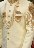 Bin Tayyab Sherwani (TD-1247-1) Cream