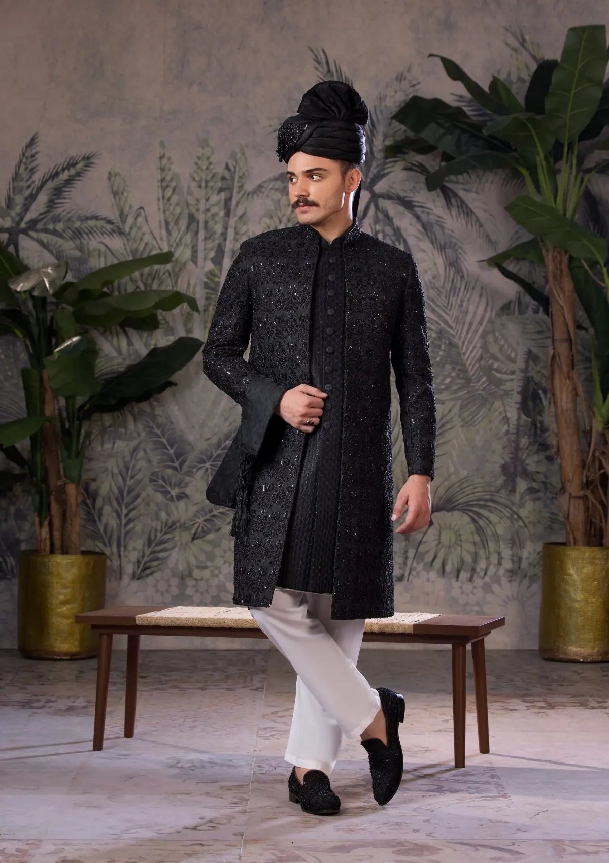 Bin Tayyab Sherwani (TD-1814)  GRAY Bin Tayyab