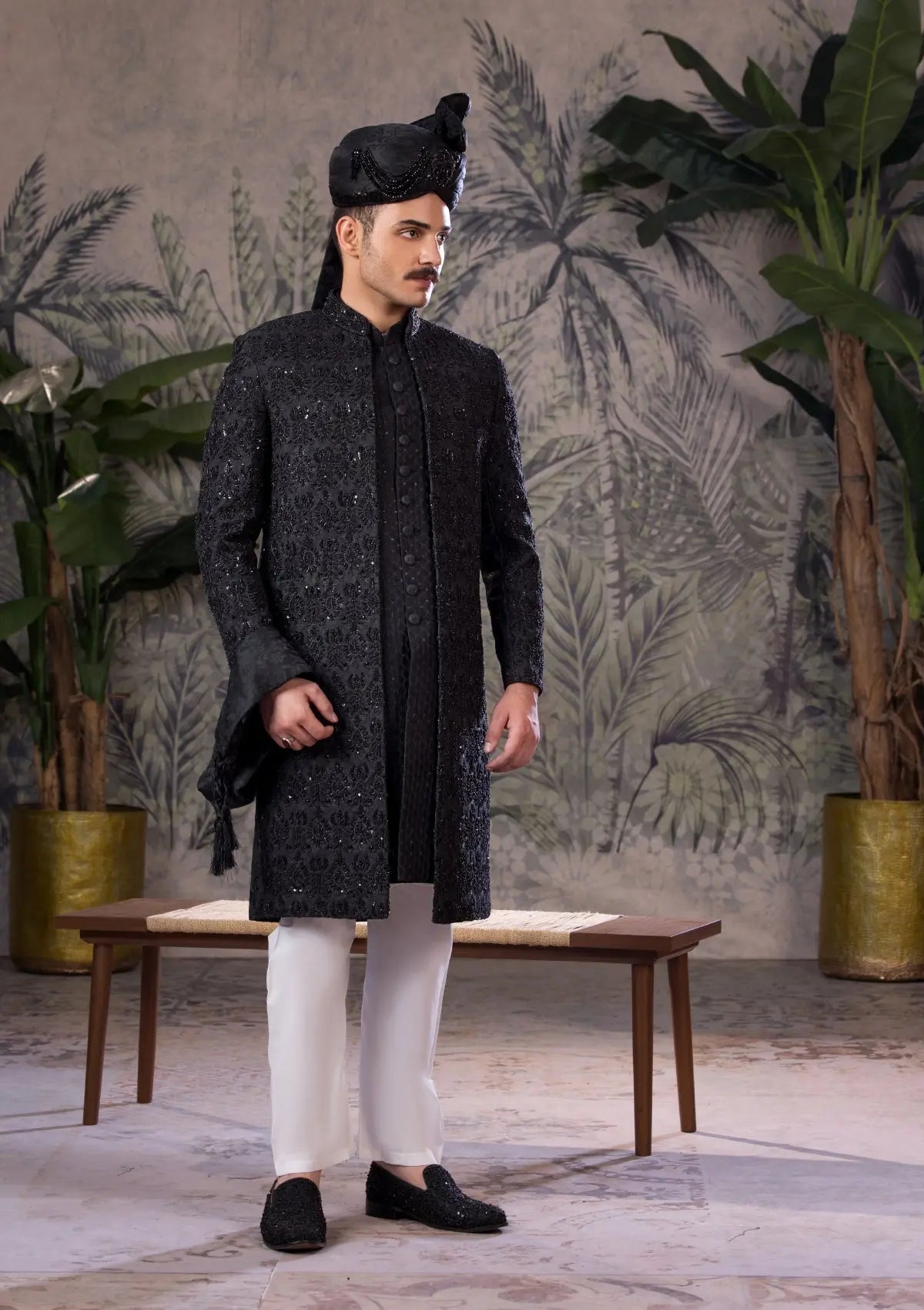 Bin Tayyab Sherwani (TD-1814)  GRAY Bin Tayyab