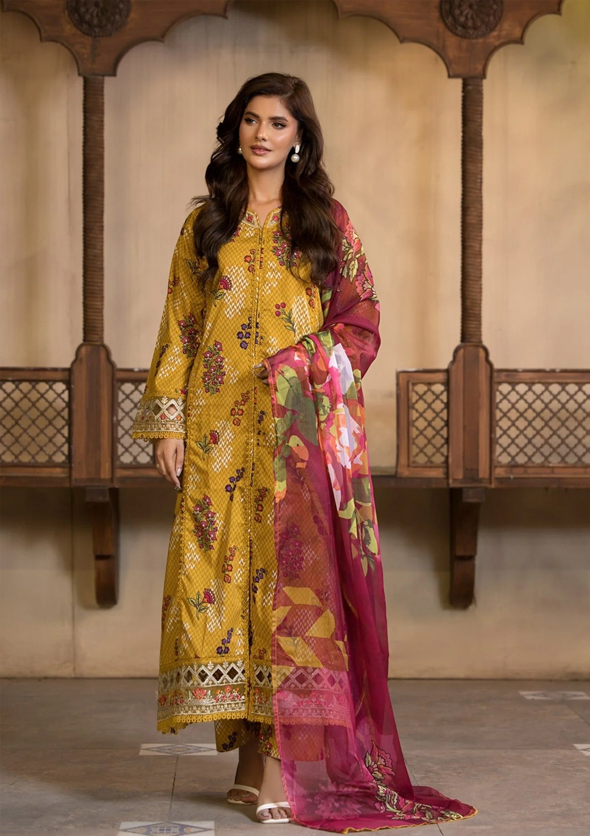 Embroidered Lawn (BT006320-YLO)