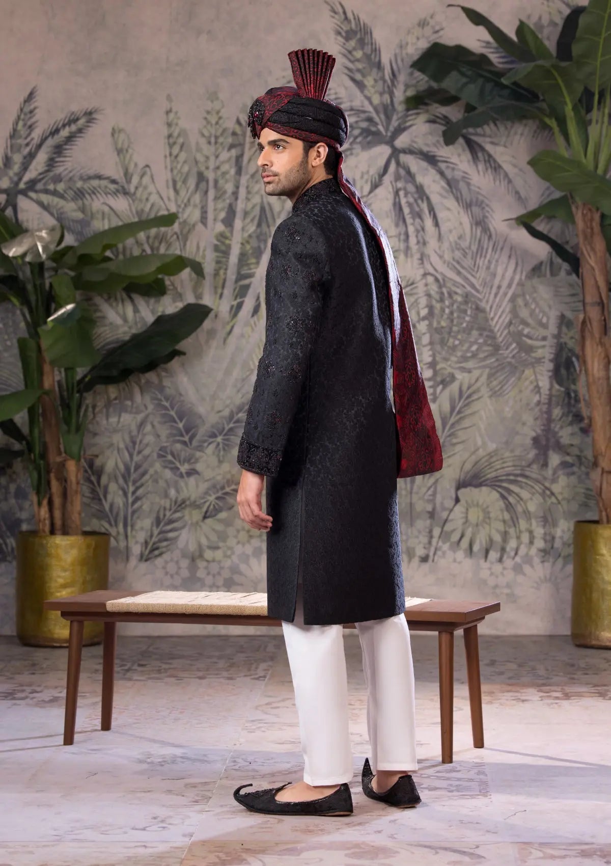 Bin Tayyab Sherwani (TD-1793)  BLACK Bin Tayyab