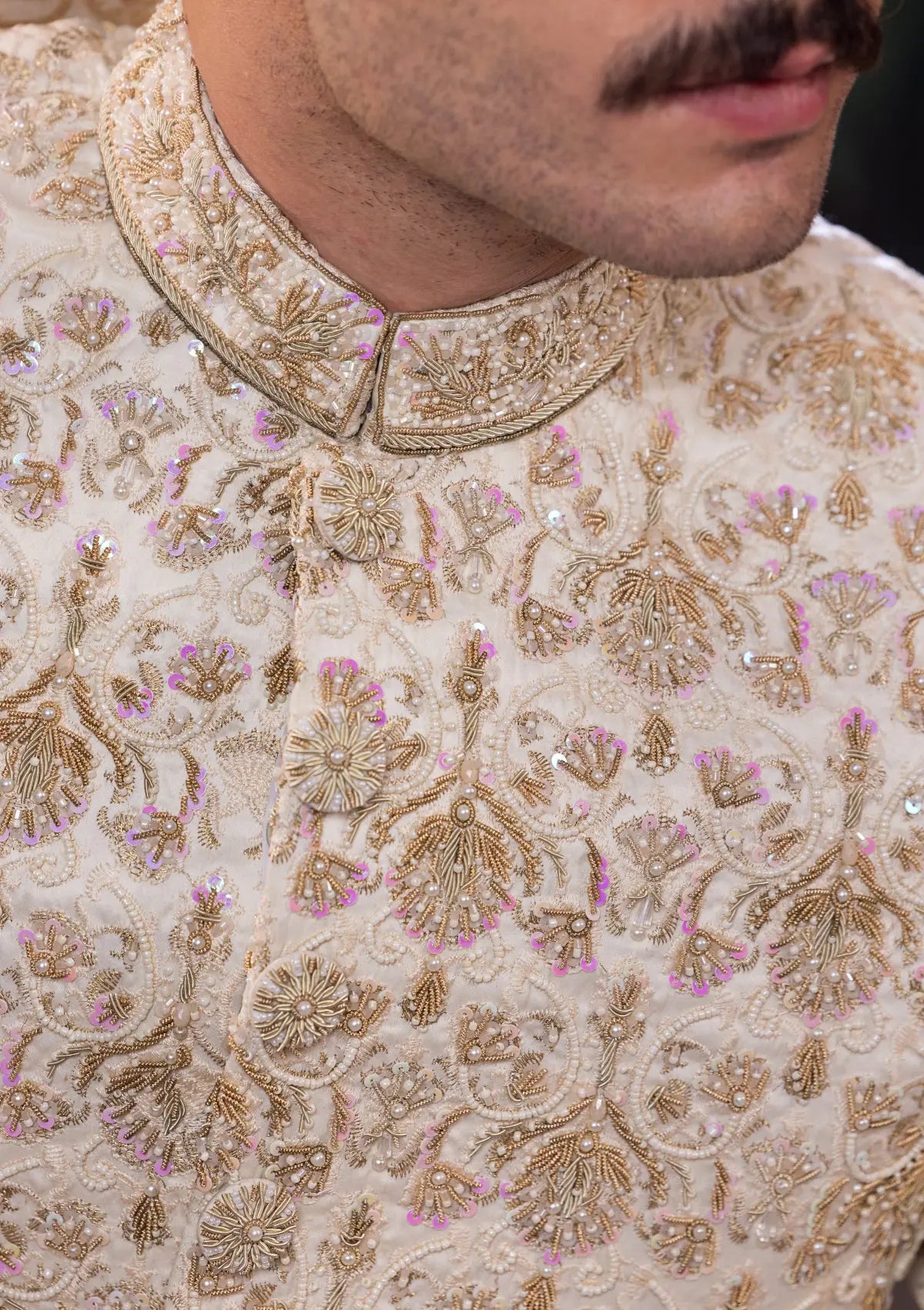 Bin Tayyab Sherwani (TD-1807)  OFF WHITE Bin Tayyab