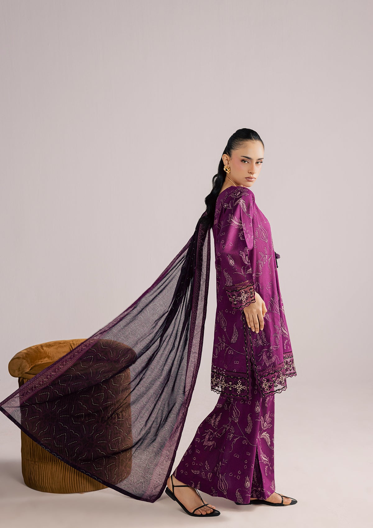 PRINTED EMBROIDERED LAWN BT006852-PRP