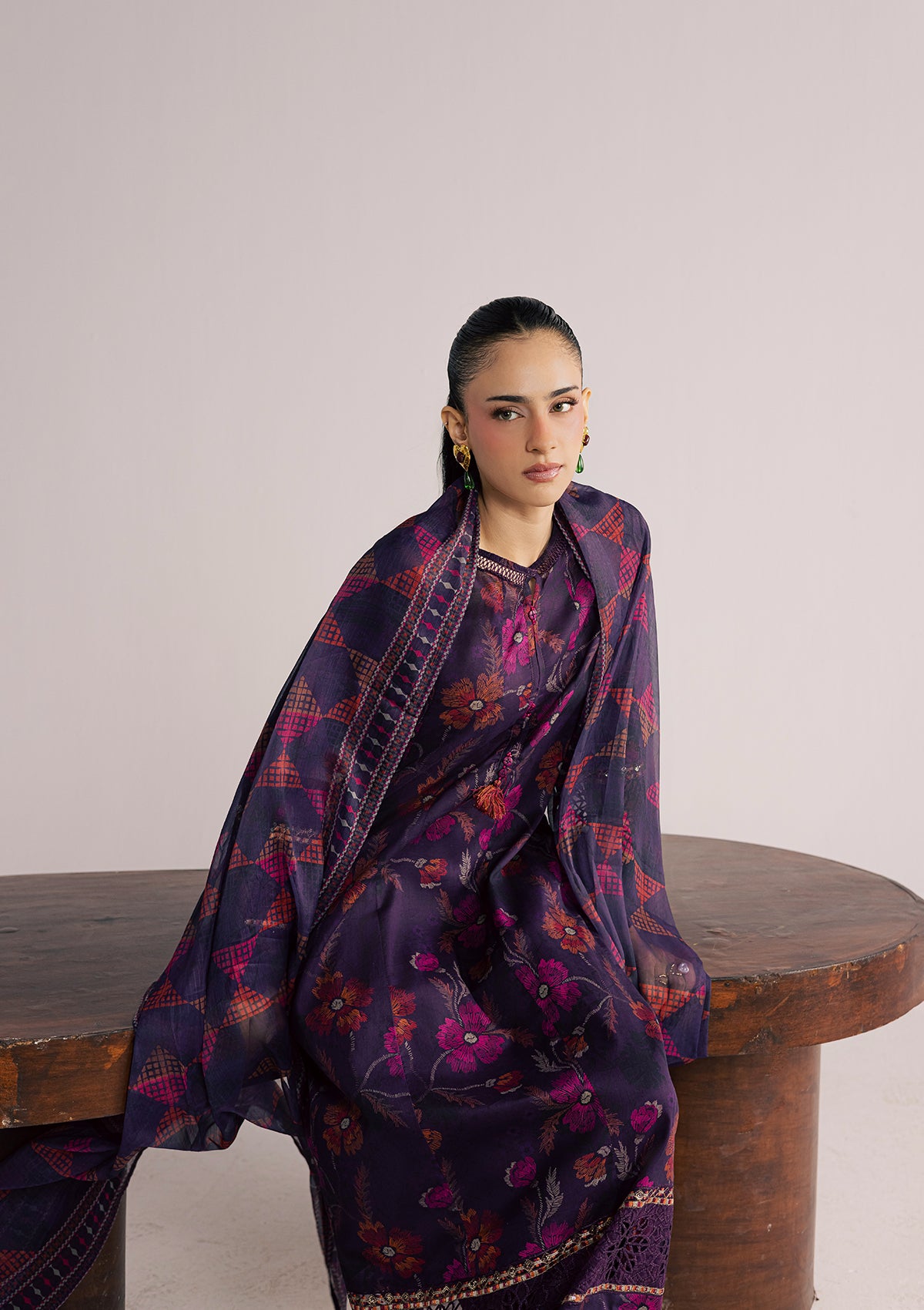 PRINTED EMBROIDERED LAWN BT006853-PRP