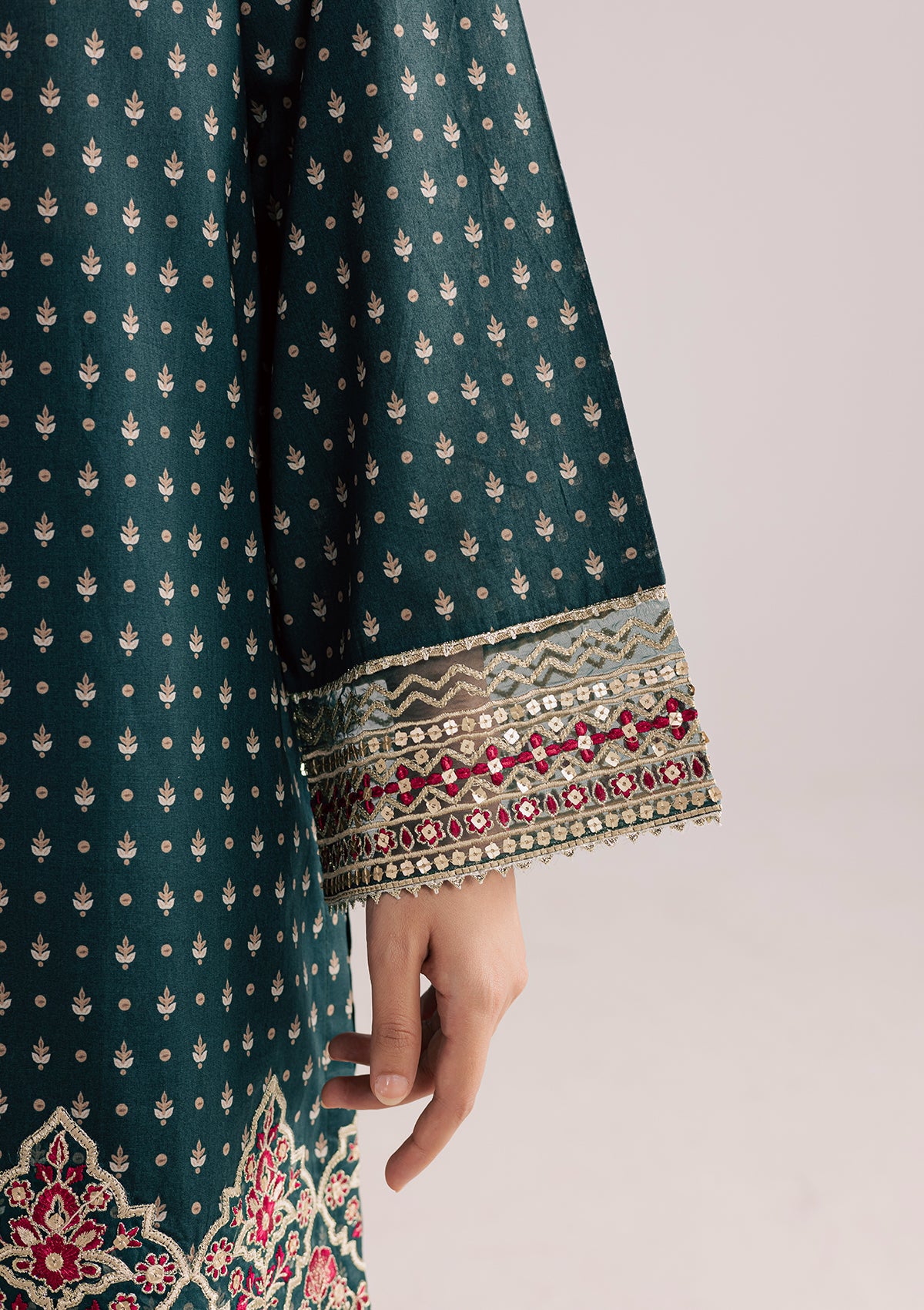 PRINTED EMBROIDERED LAWN BT006852-SGN