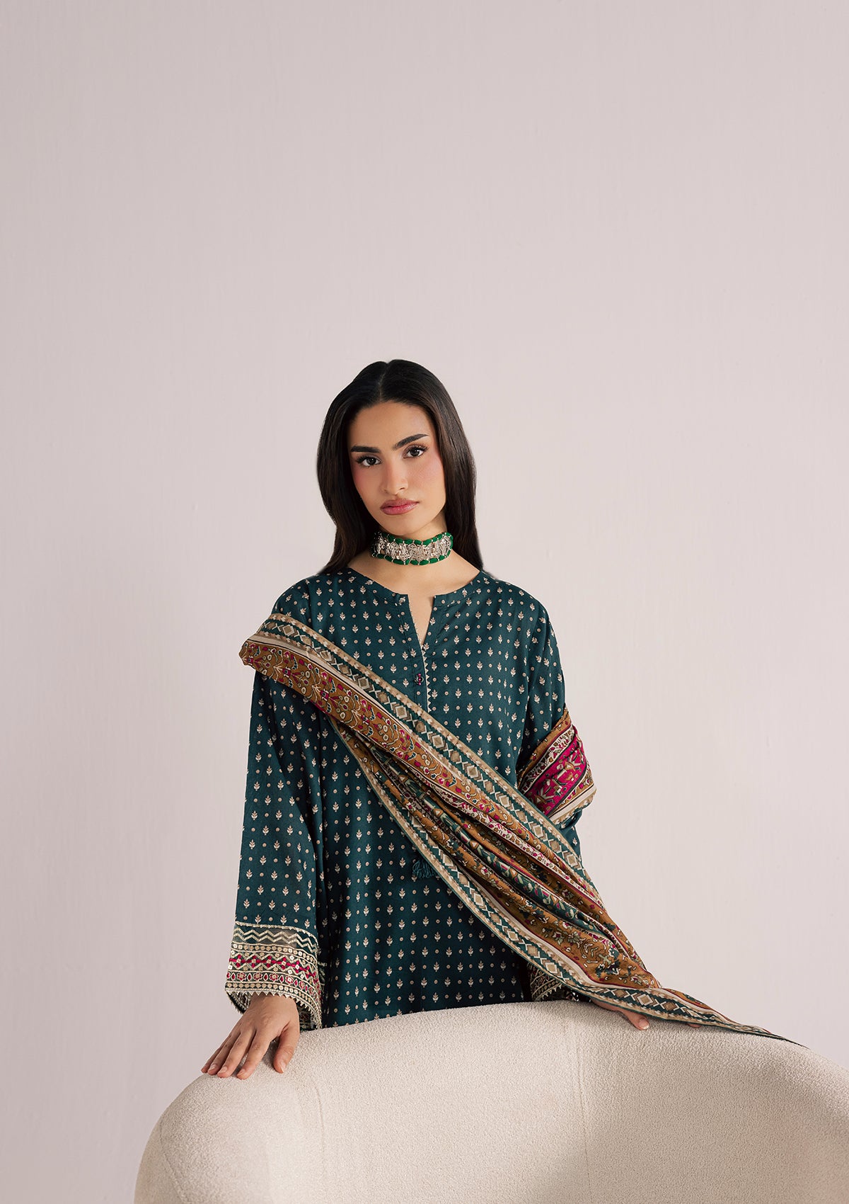 PRINTED EMBROIDERED LAWN BT006852-SGN