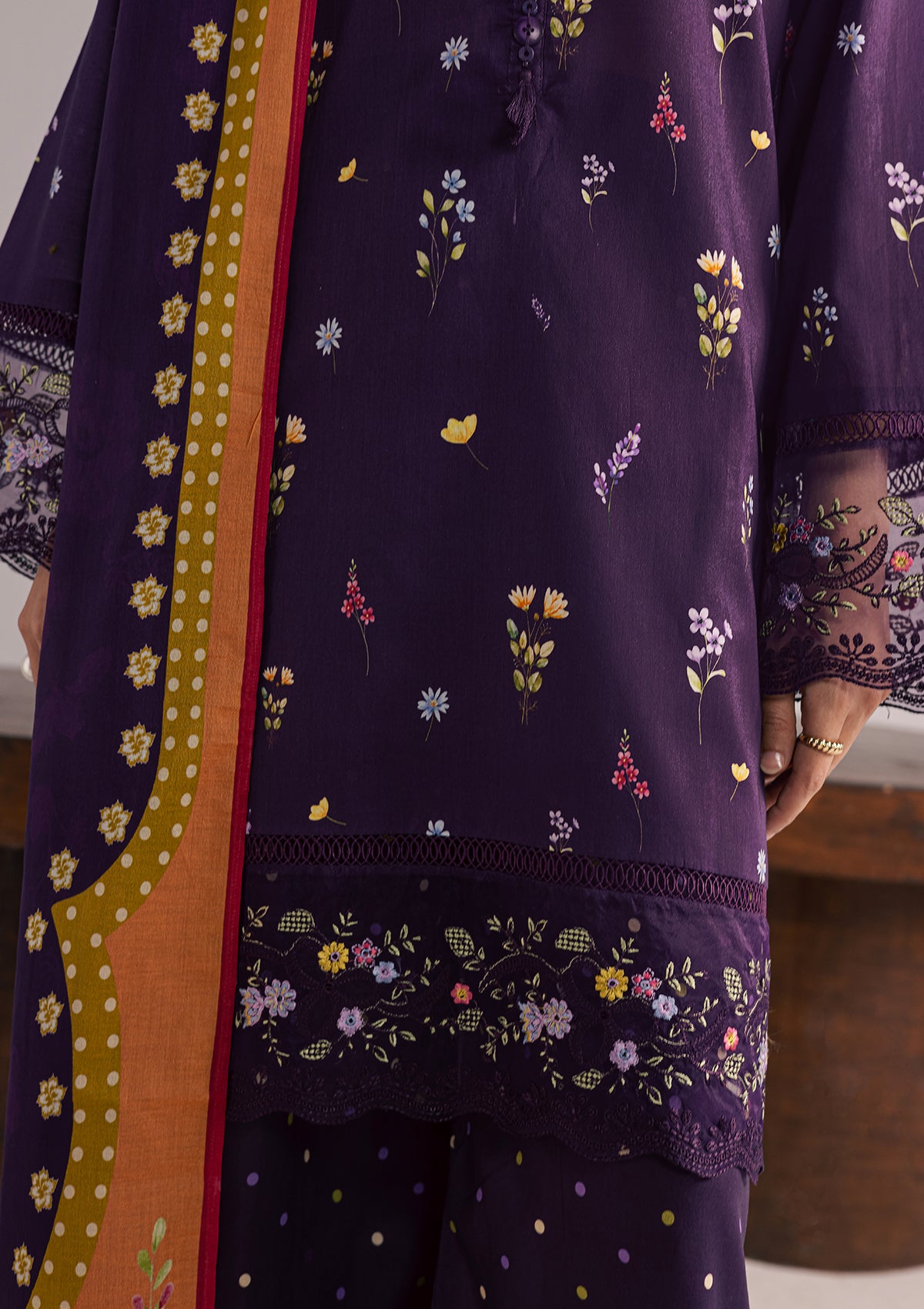 PRINTED EMBROIDERED LAWN BT006852-FLS