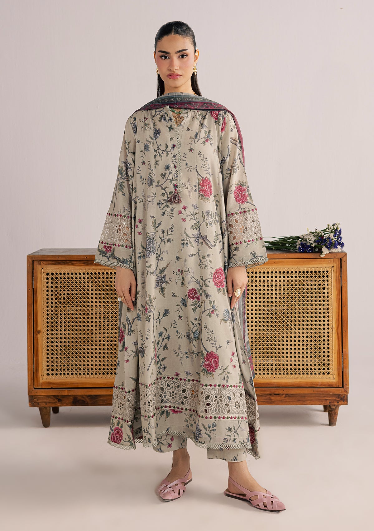 PRINTED KHADDAR BT007018-GRY