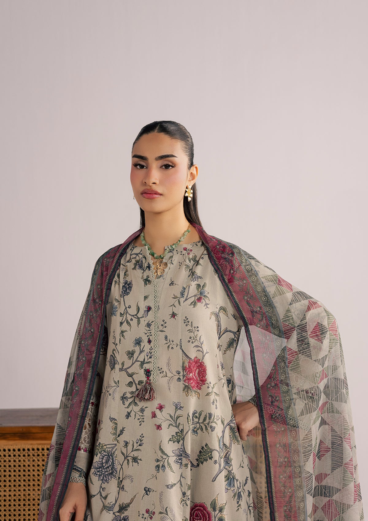 PRINTED KHADDAR BT007018-GRY