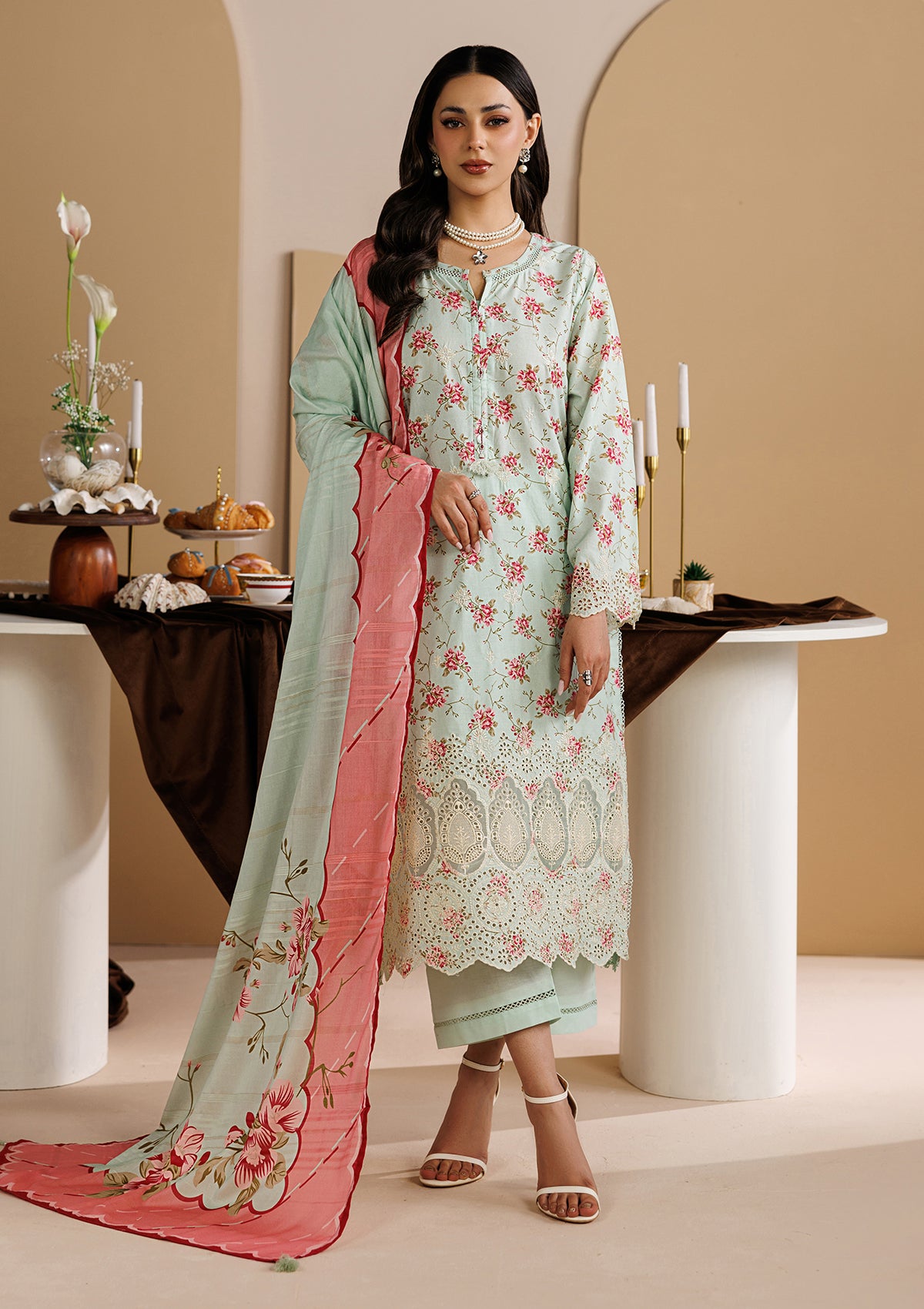 PRINTED CHICKENKARI LAWN BT6697-PST