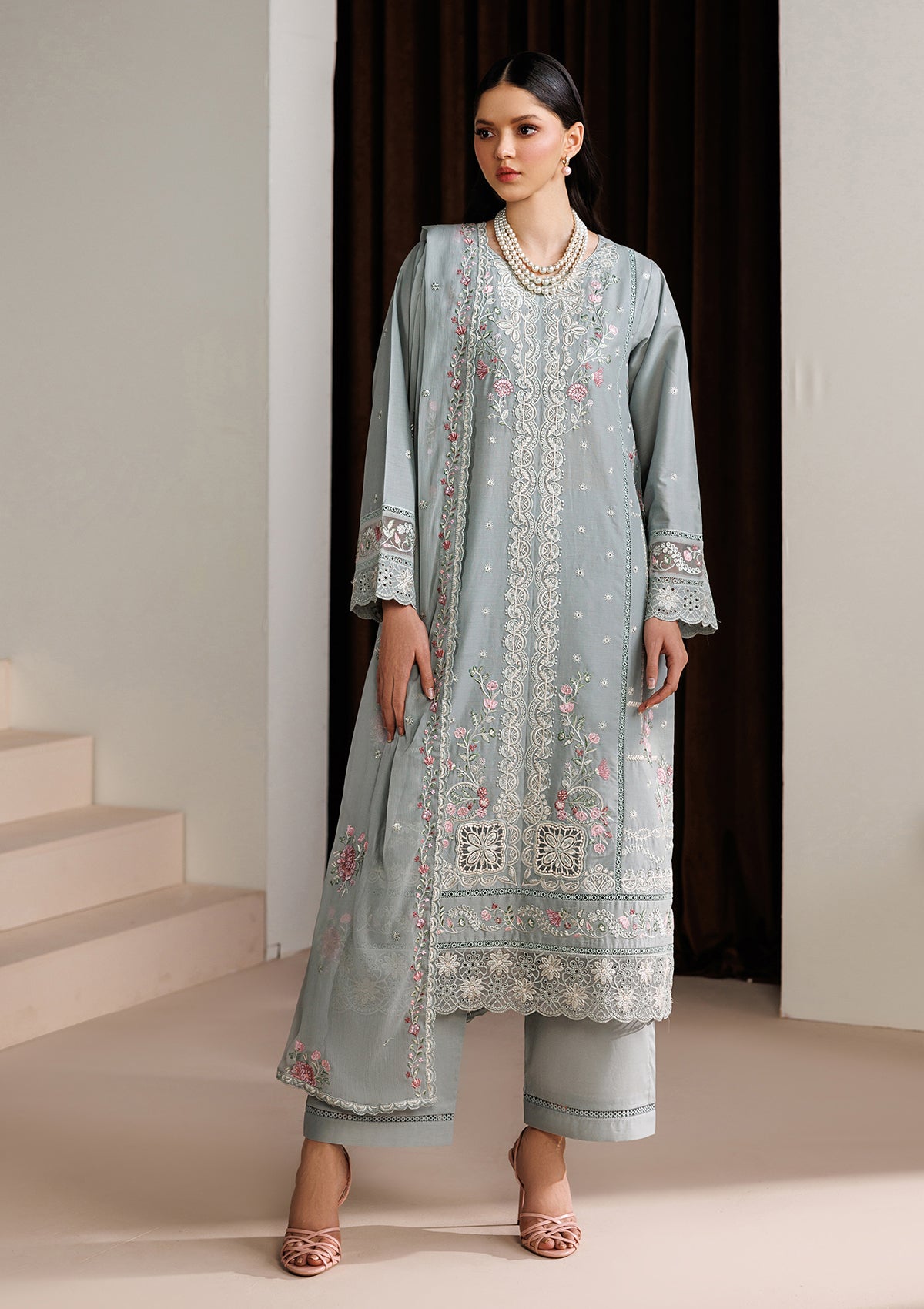 LUXURY Embroidered  LAWN BT006719-PST