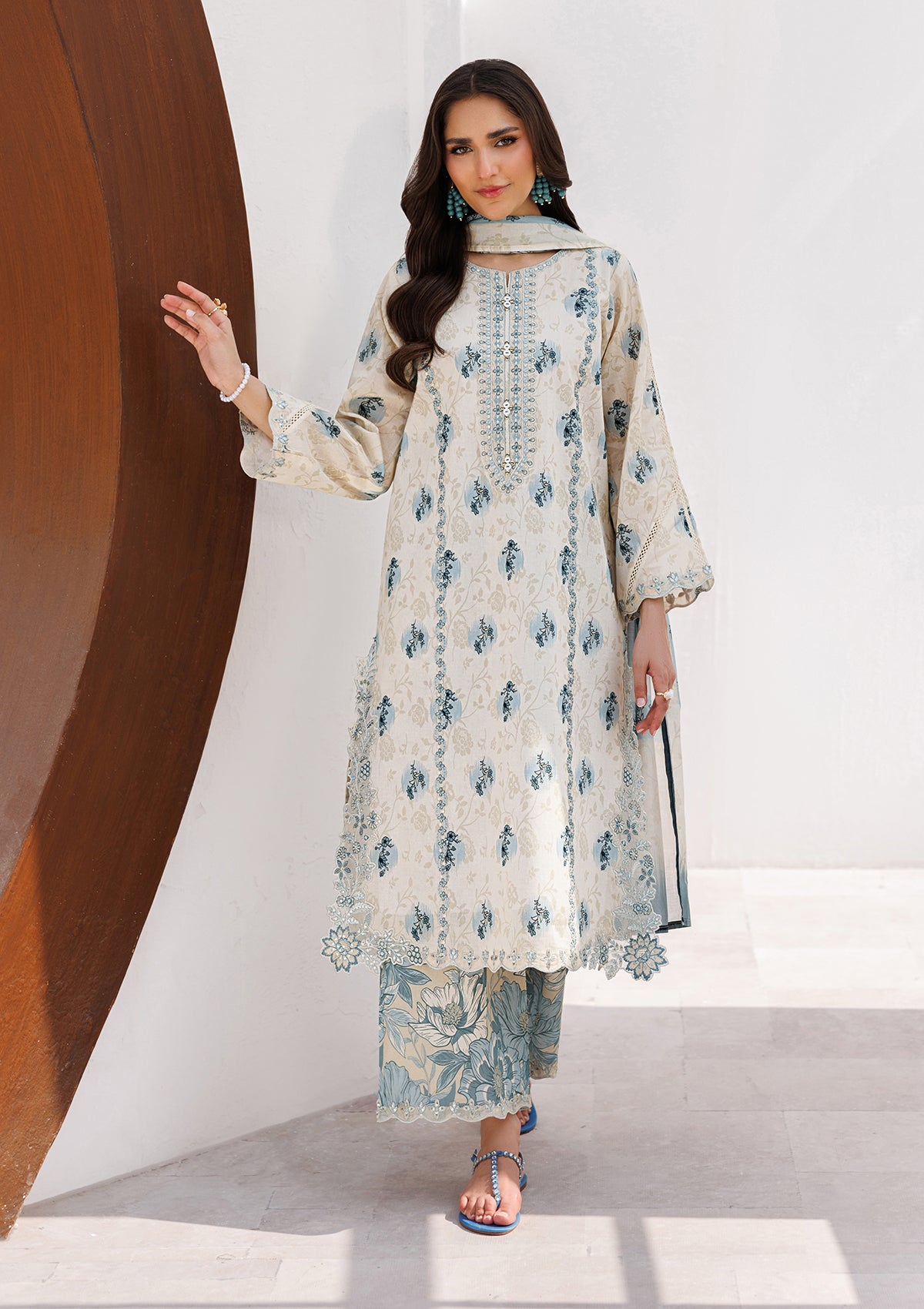 PRINTED EMB LAWN BT006810-OWH