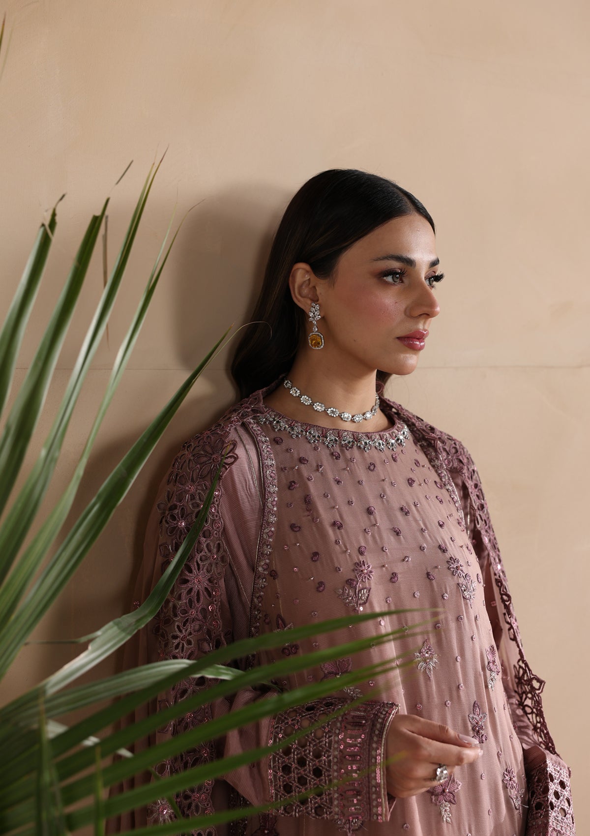 Embroidered Chiffon BT006676-PLM