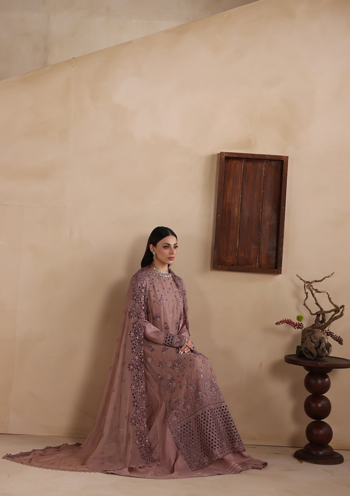 Embroidered Chiffon BT006676-PLM