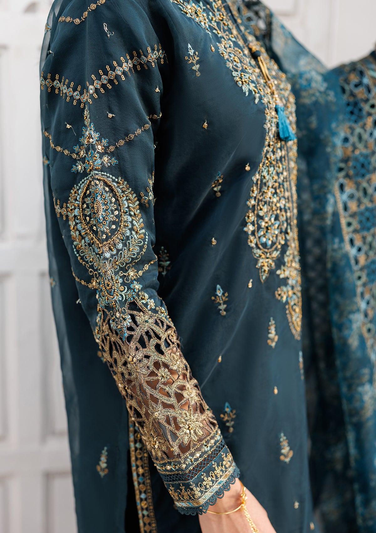 LUXURY Embroidered organza  BT006824-DPG