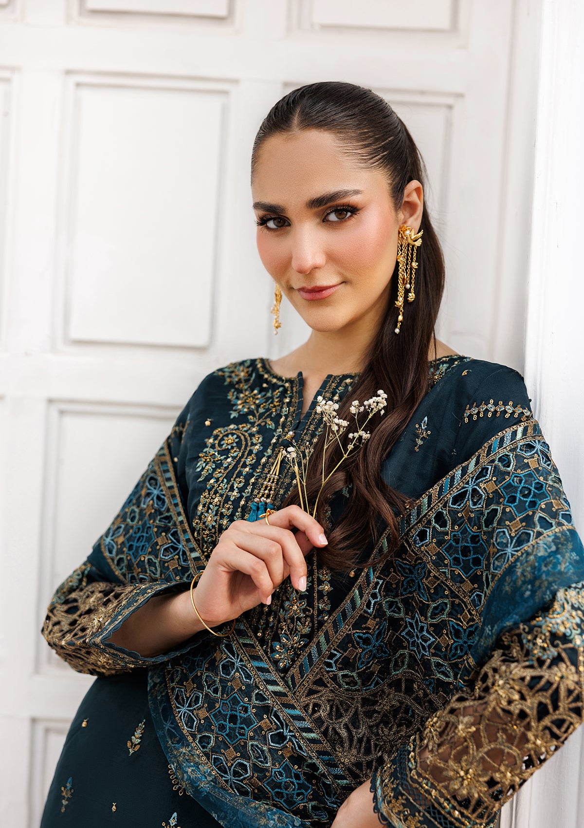 LUXURY Embroidered organza  BT006824-DPG