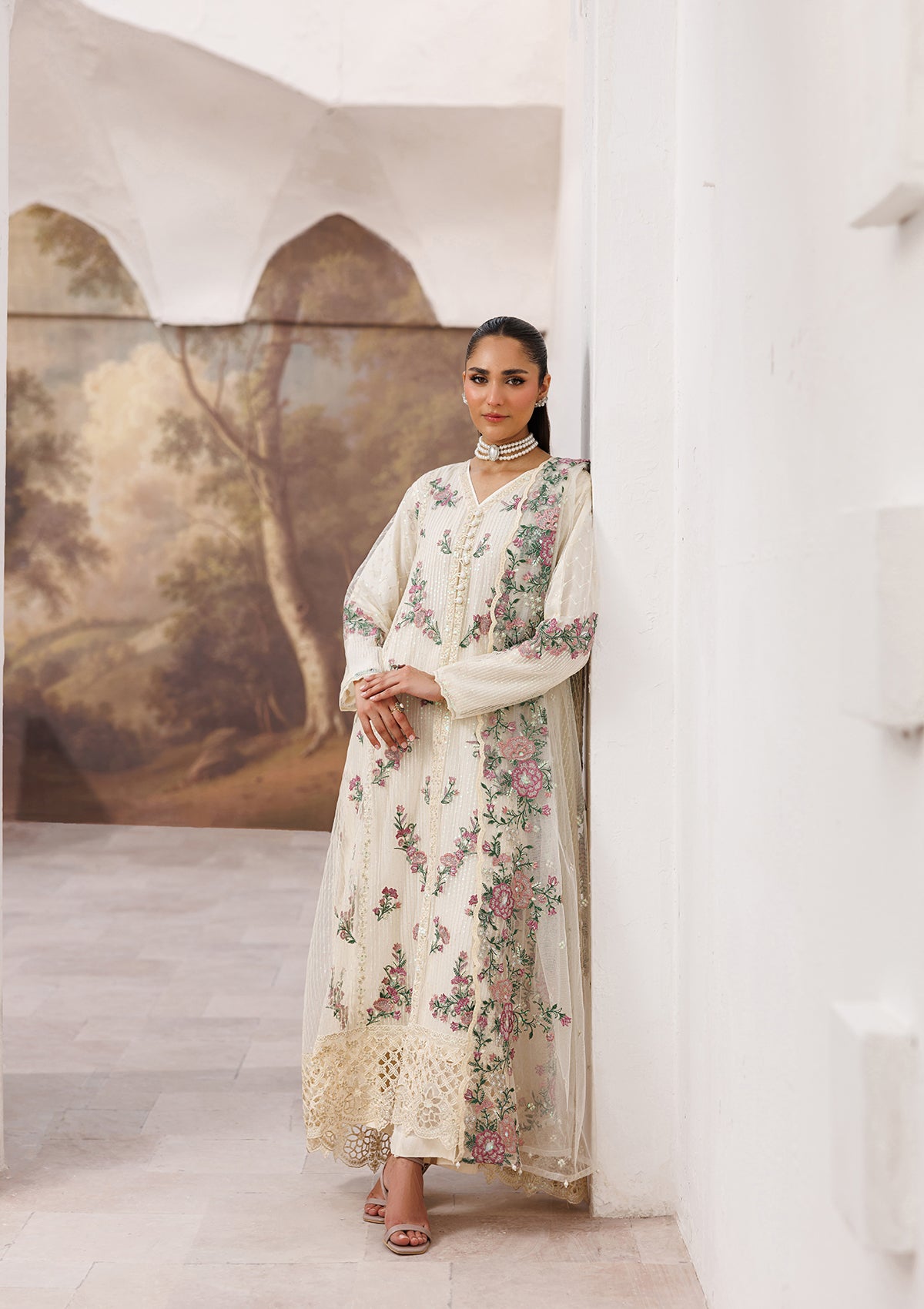 LUXURY Embroidered NET BT006823-CRM