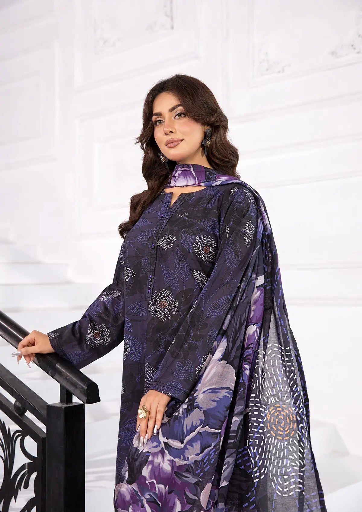 PRINTED LAWN BT6370-BLK Bin Tayyab