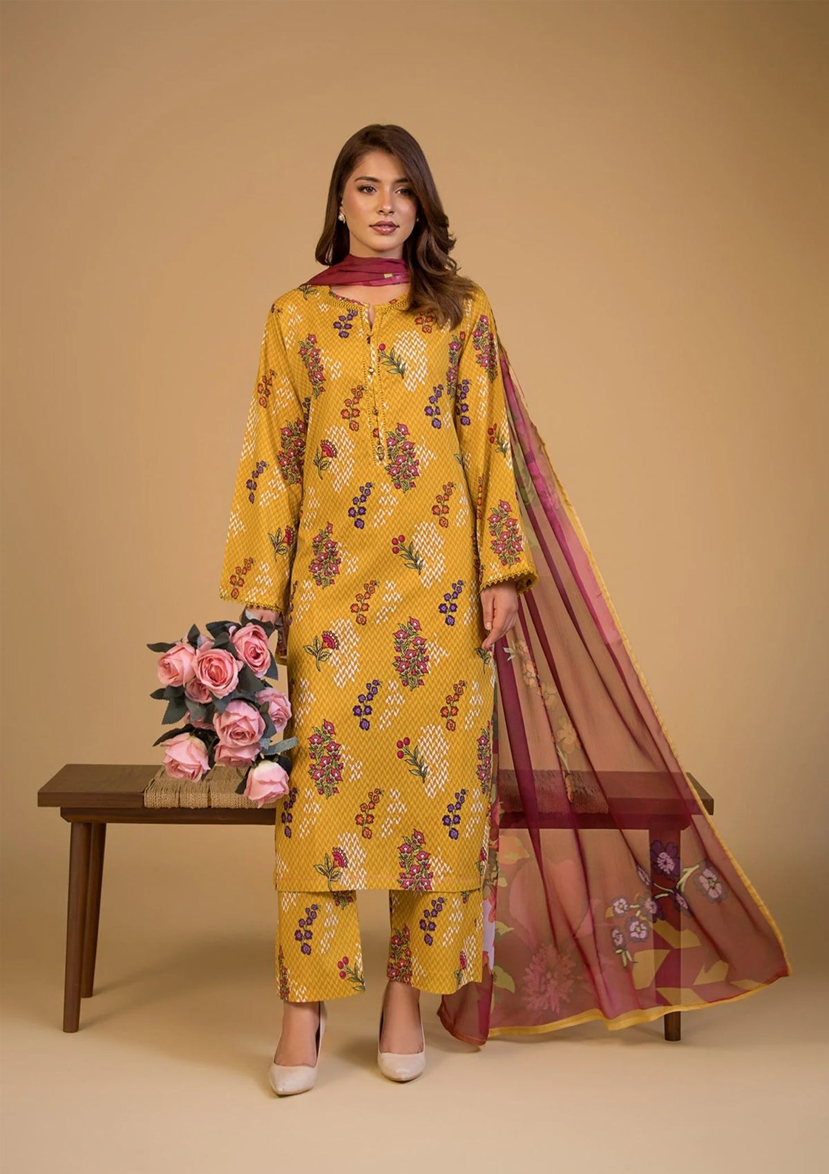 Printed Lawn (BT006286-YLO)