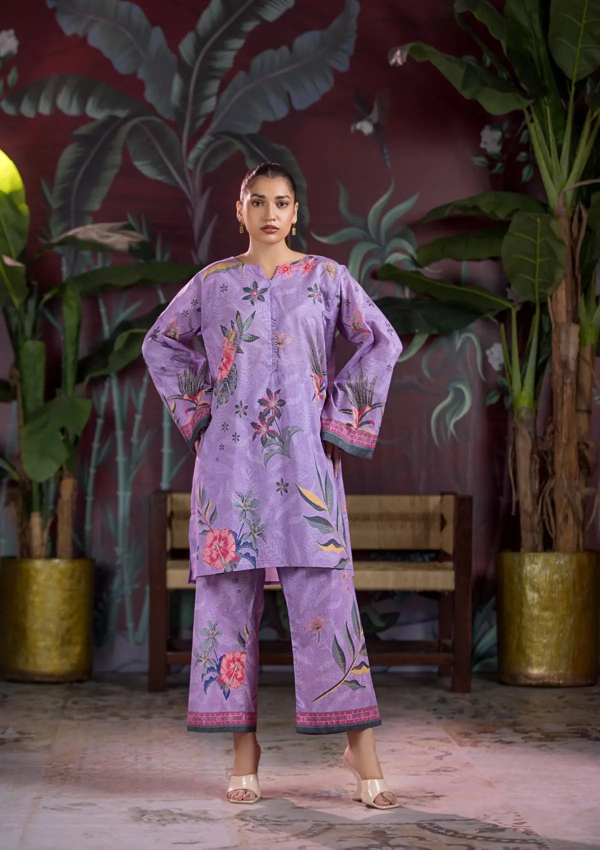 Lawn 2 PCS (BT-04-5042) Suit LILAC Bin Tayyab