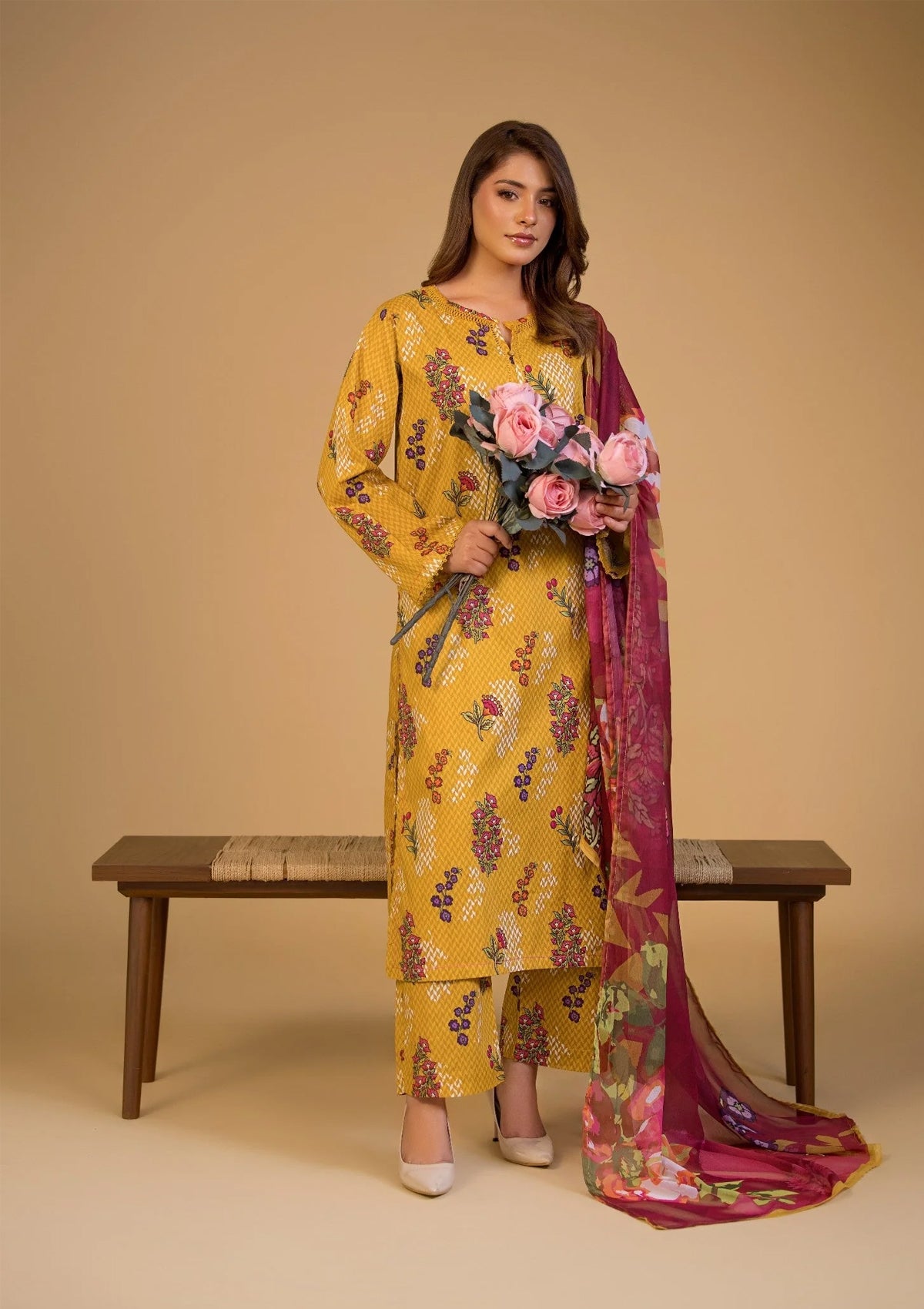 Printed Lawn (BT006286-YLO)