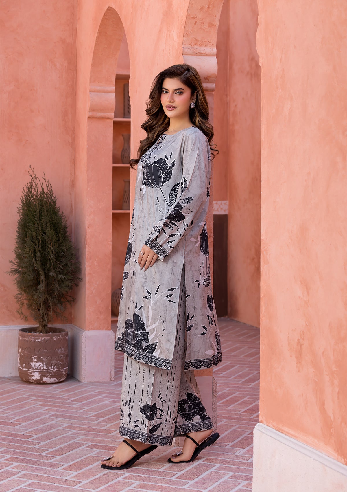 PRINTED LAWN BT006685-GRB