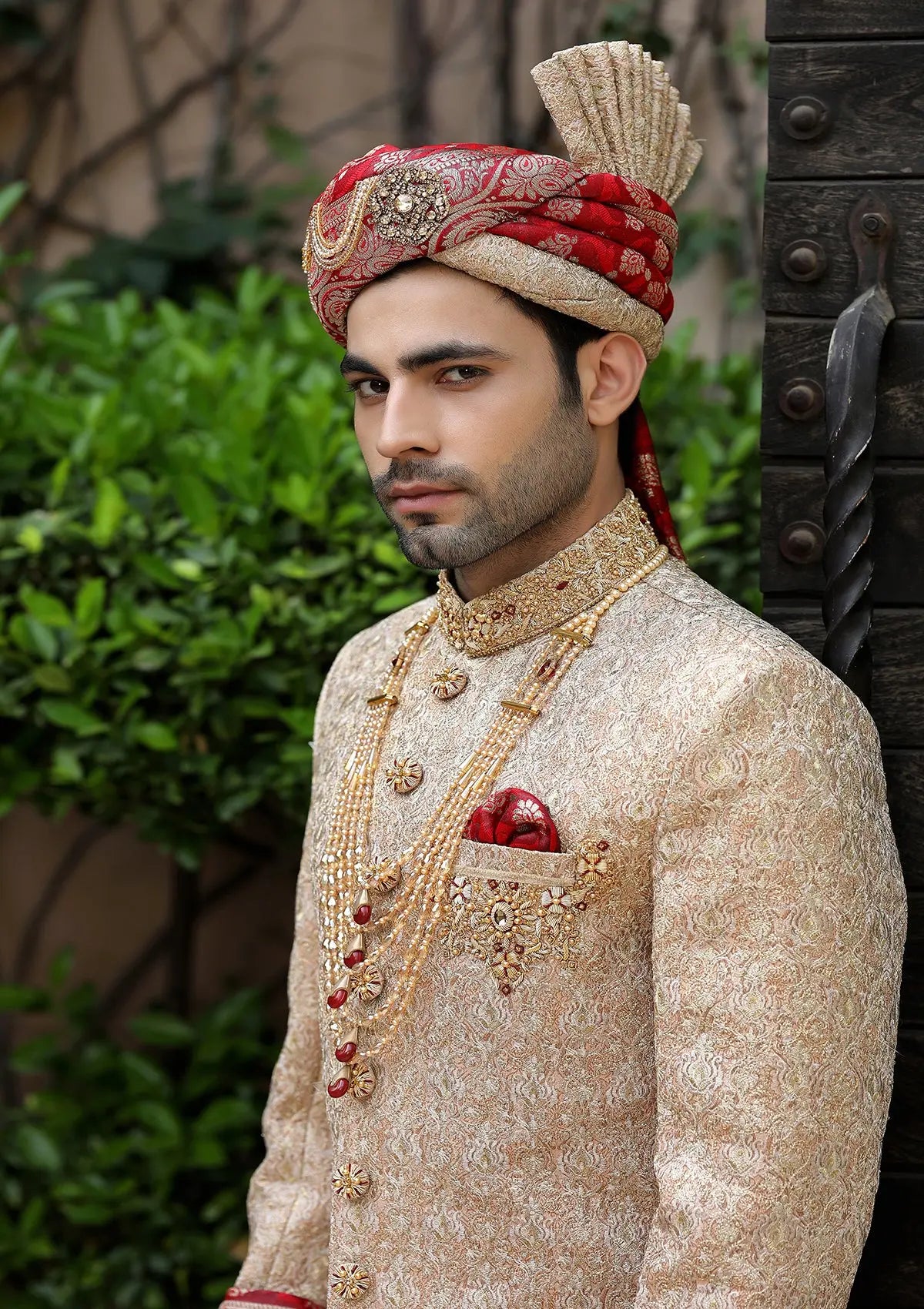 Bin Tayyab Sherwani (TD-1396) Beige Bin Tayyab