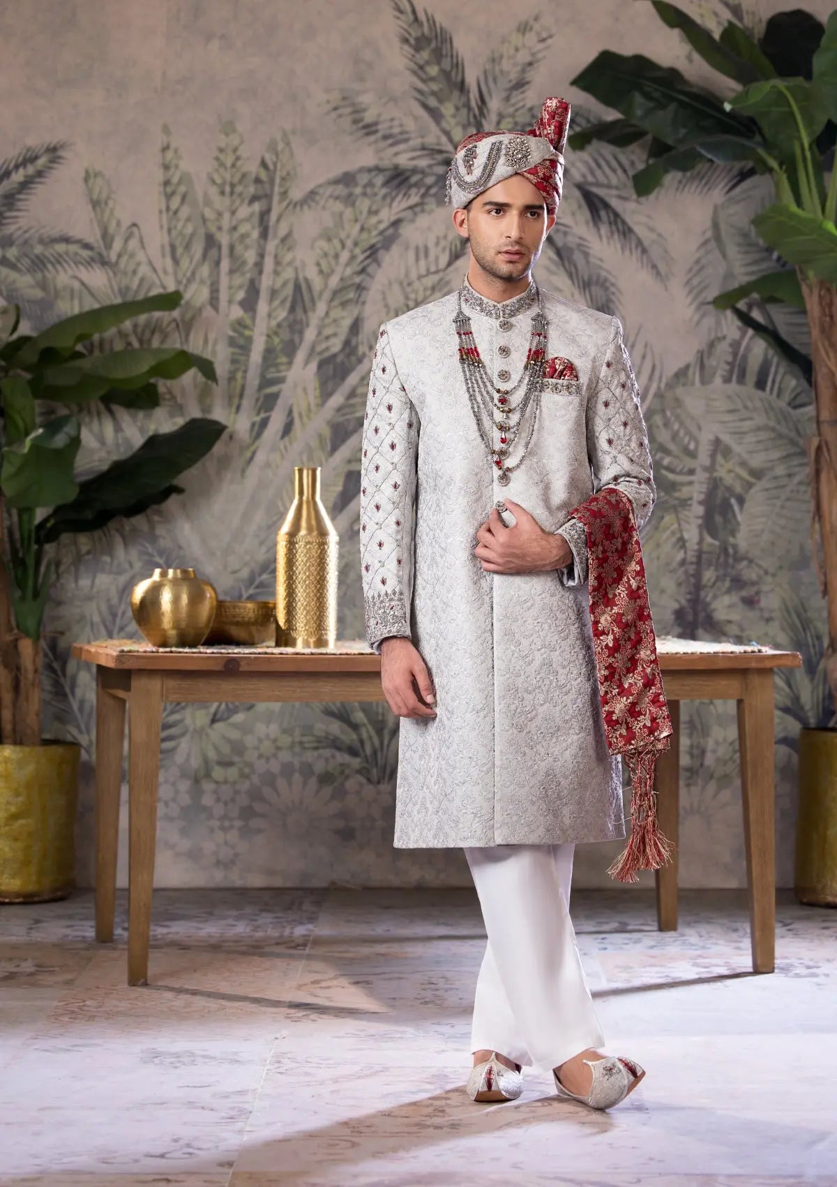 Bin Tayyab Sherwani (TD-1765)  GRAY Bin Tayyab