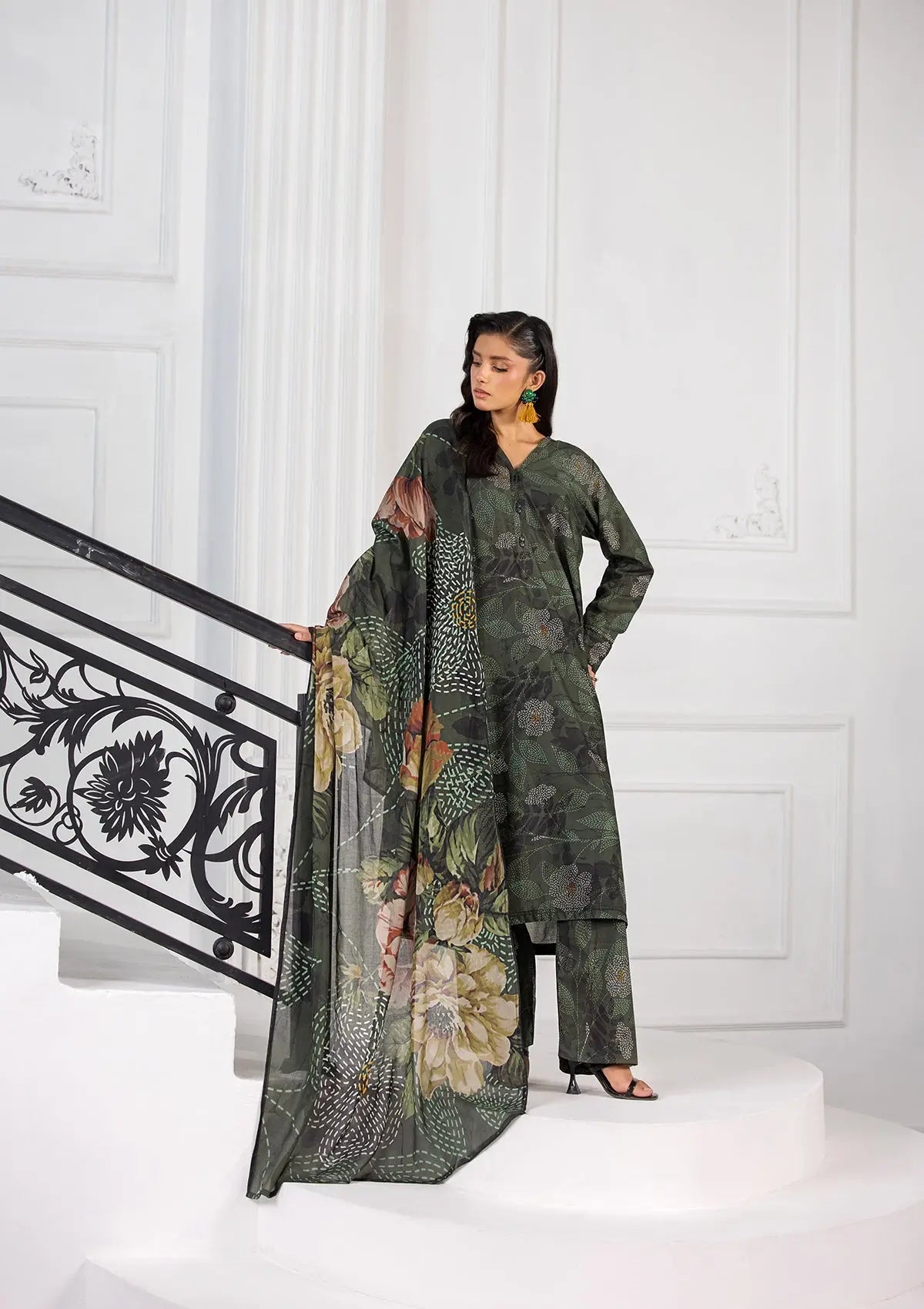 PRINTED LAWN BT6370-GRN Bin Tayyab