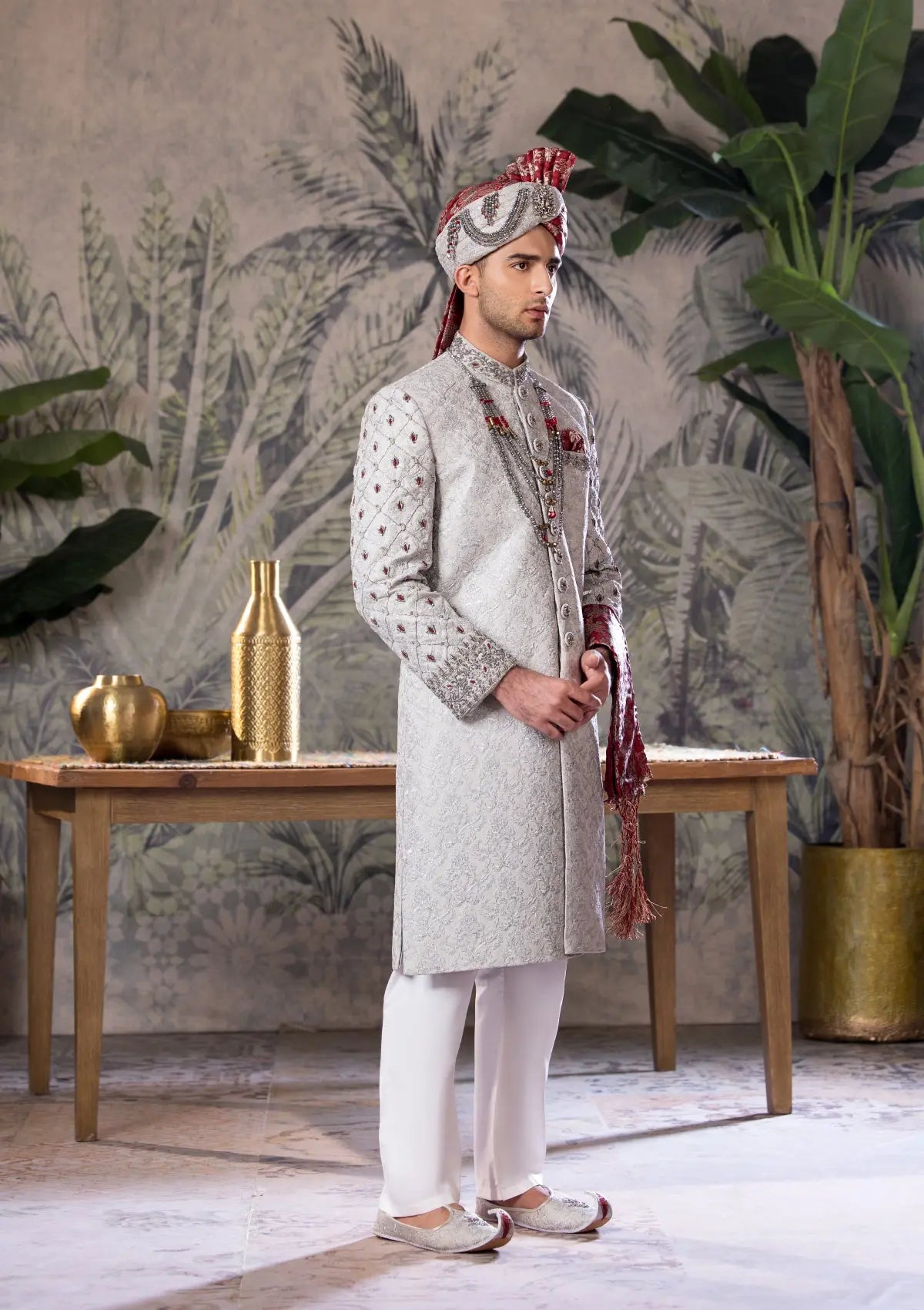 Bin Tayyab Sherwani (TD-1765)  GRAY Bin Tayyab