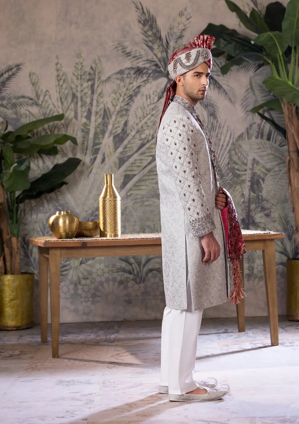 Bin Tayyab Sherwani (TD-1765)  GRAY Bin Tayyab
