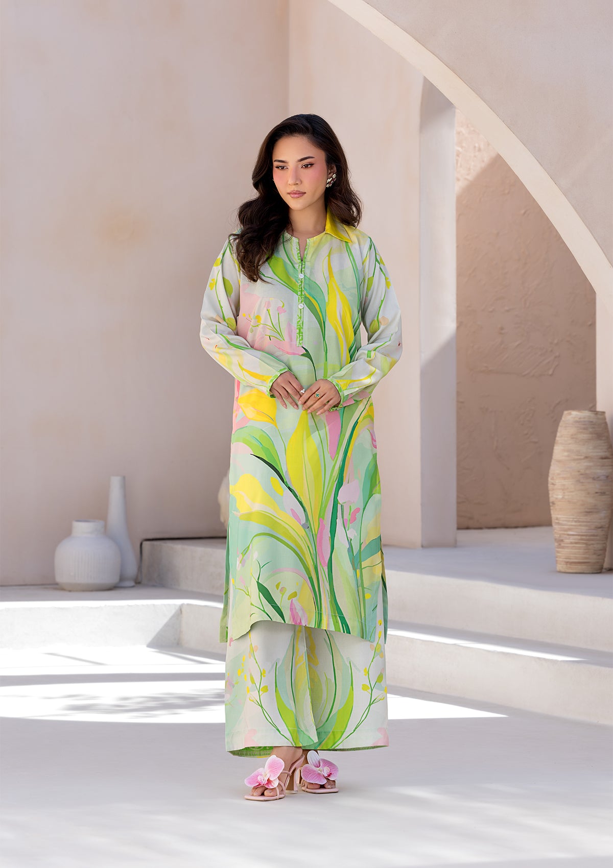 PRINTED LAWN BT006685-LGR