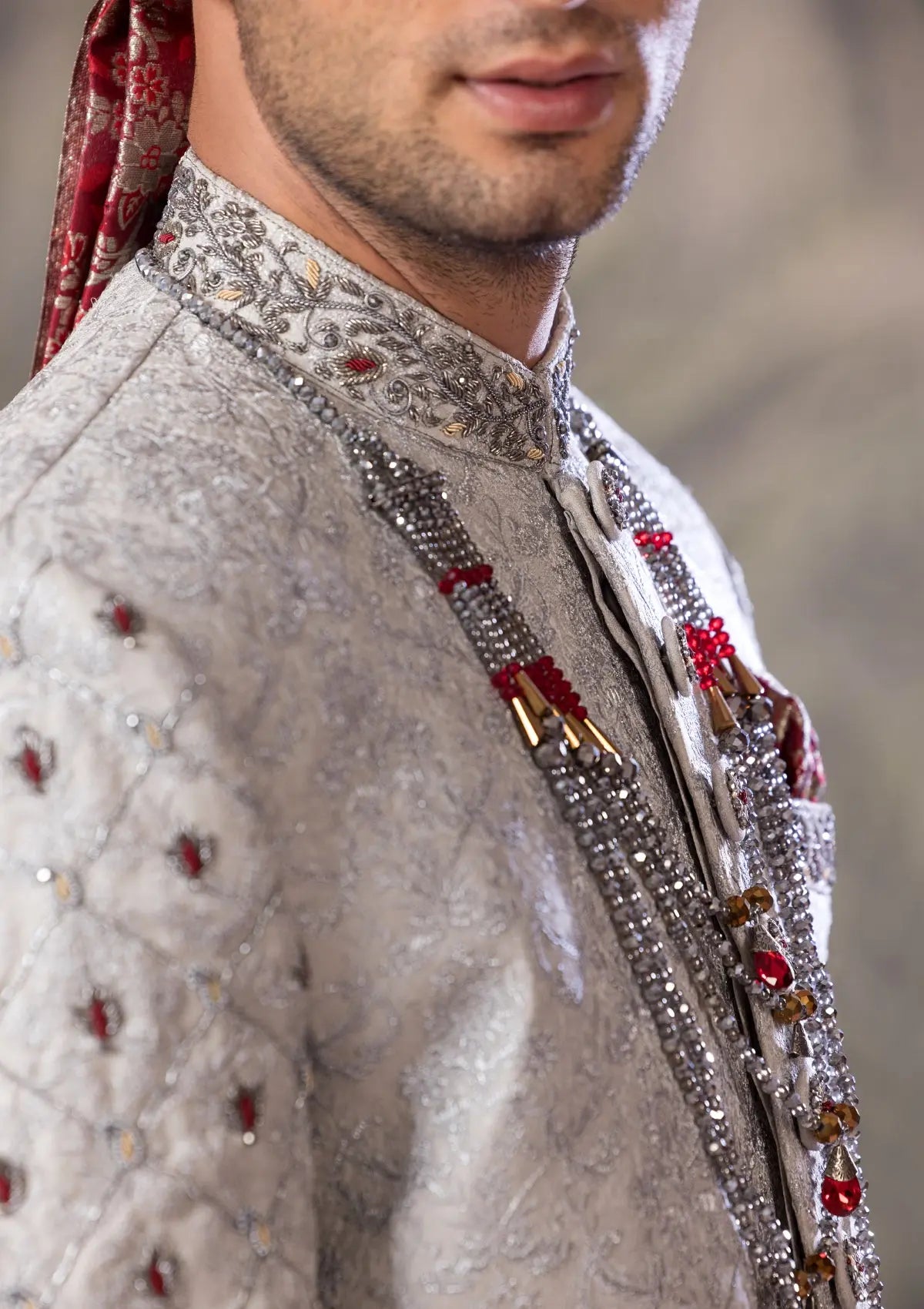 Bin Tayyab Sherwani (TD-1765)  GRAY Bin Tayyab