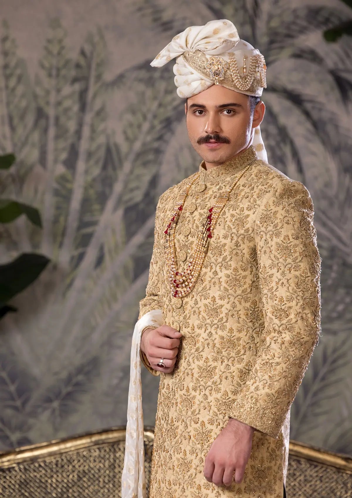 Bin Tayyab Sherwani (TD-1779) GOLDEN Bin Tayyab