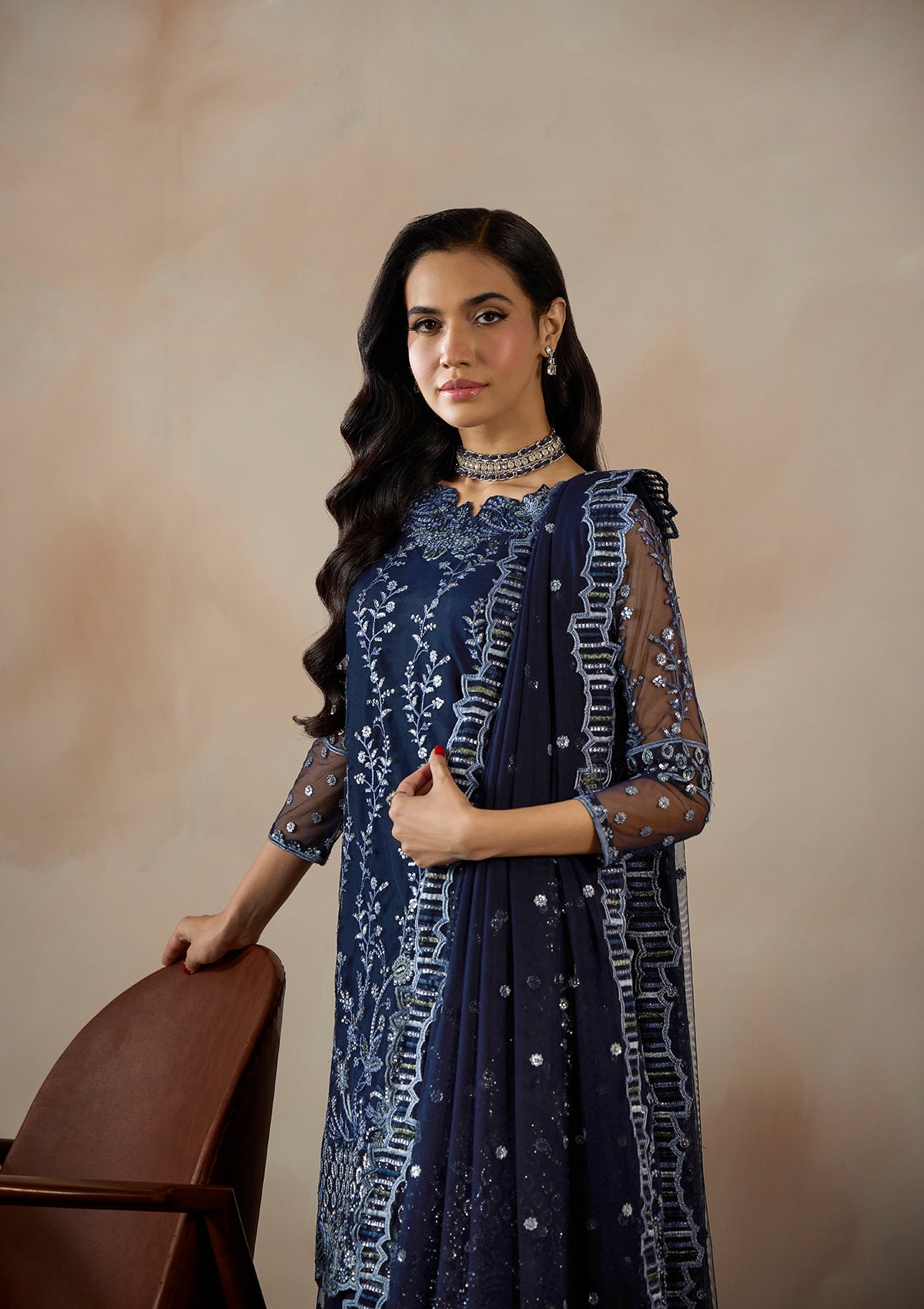 Embroidered Net BT6661-NBL-BT6688-NBL