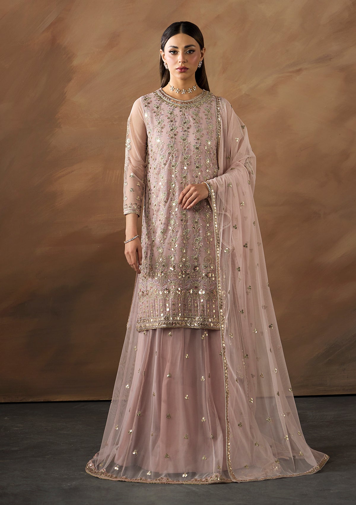 Embroidered Net BT6660-LPK-BT6688-LPK