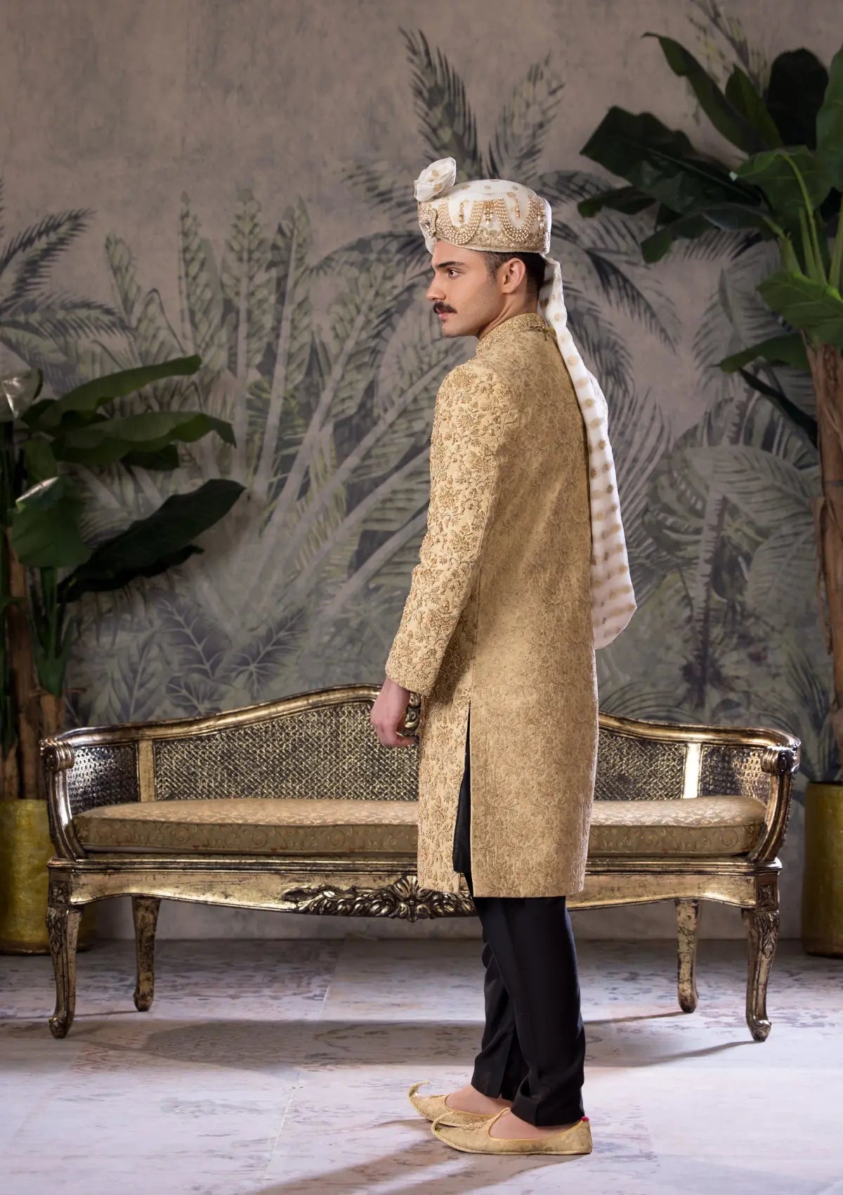 Bin Tayyab Sherwani (TD-1779) GOLDEN Bin Tayyab