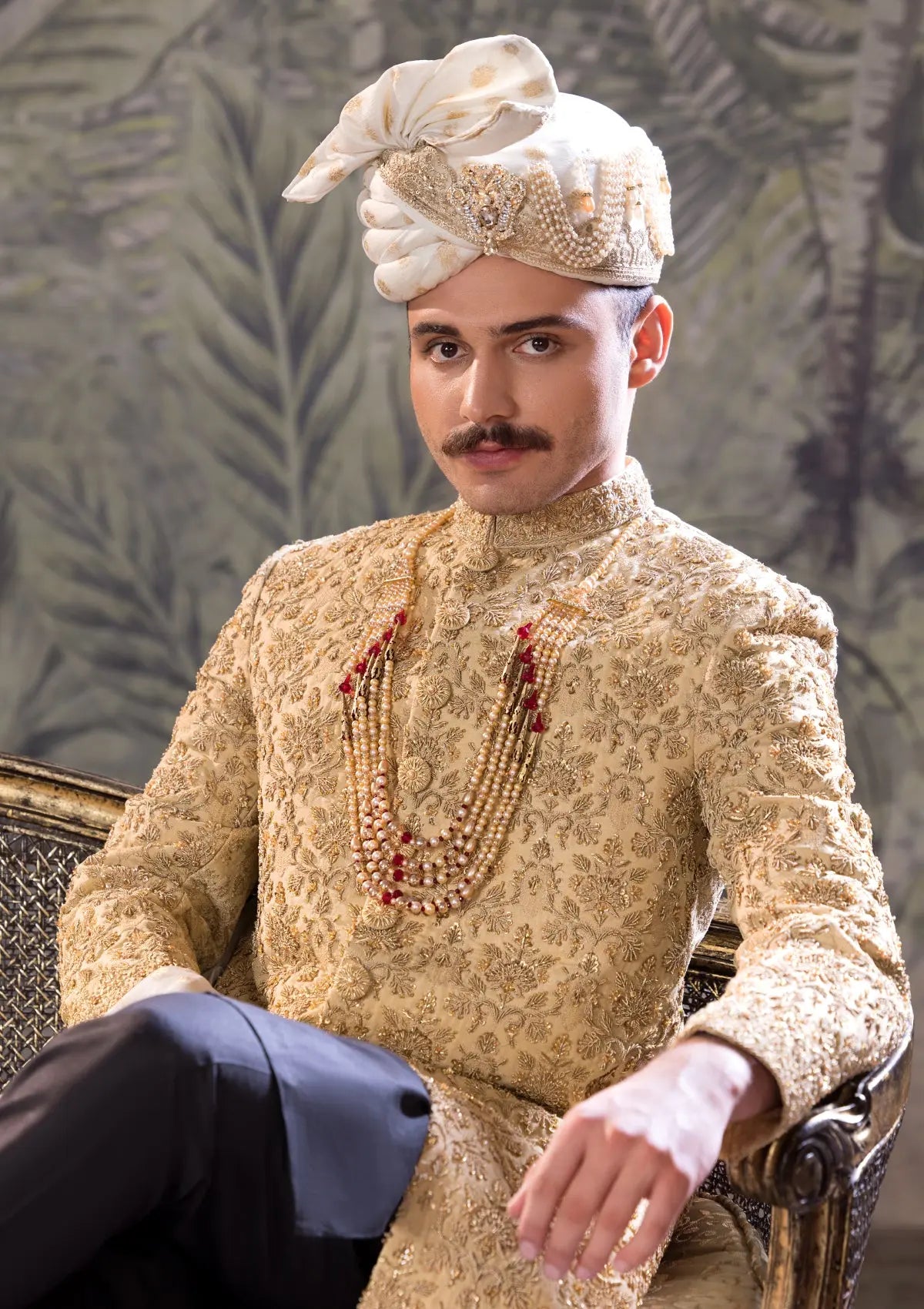 Bin Tayyab Sherwani (TD-1779) GOLDEN Bin Tayyab