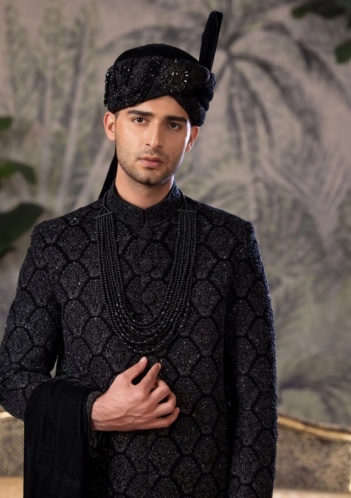 Bin Tayyab Sherwani (TD-1682) BLACK Bin Tayyab