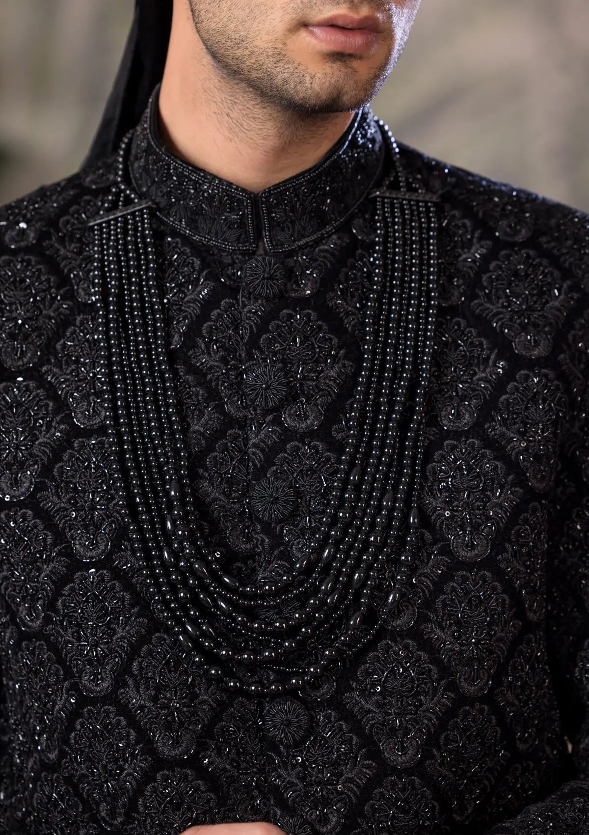 Bin Tayyab Sherwani (TD-1682) BLACK Bin Tayyab