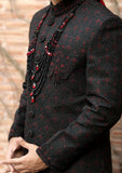 Bin Tayyab Sherwani (TD-1426-2) Maroon Black