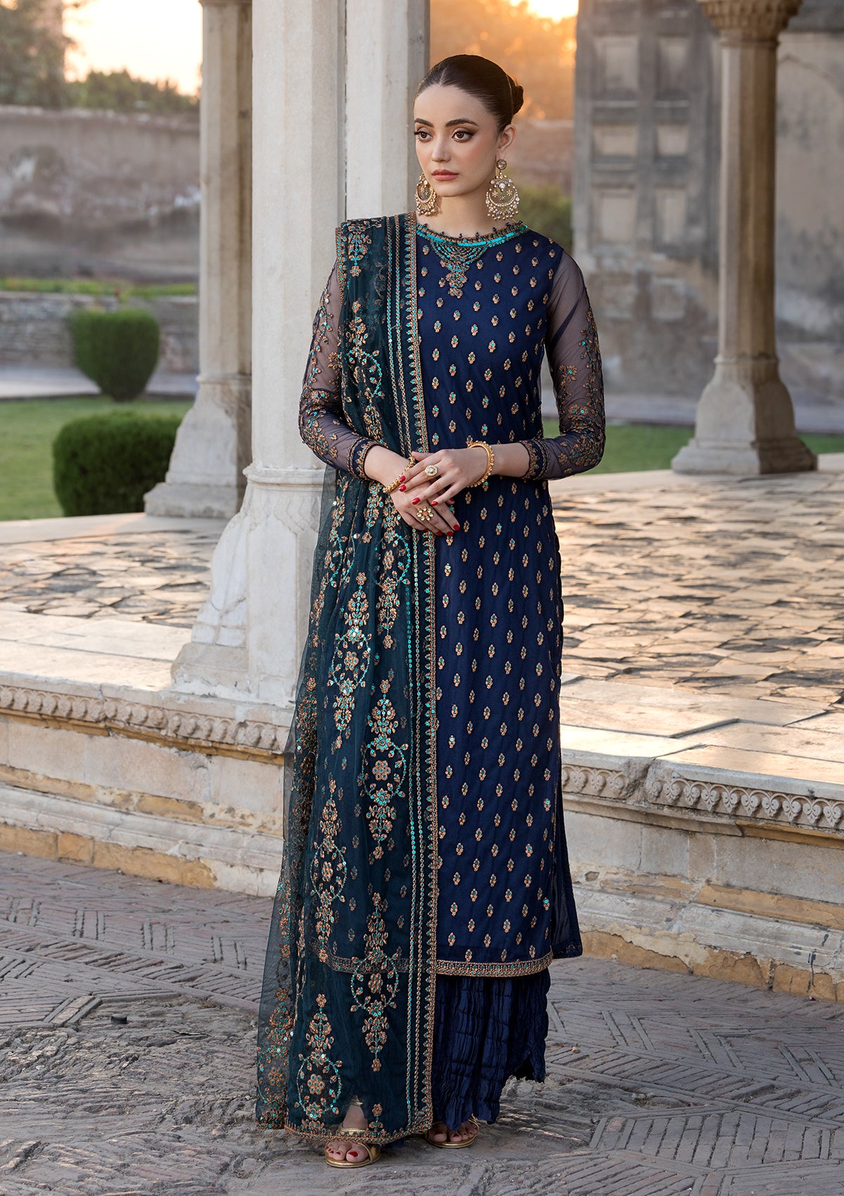 EMBROIDERED NET BT-6608-BTB