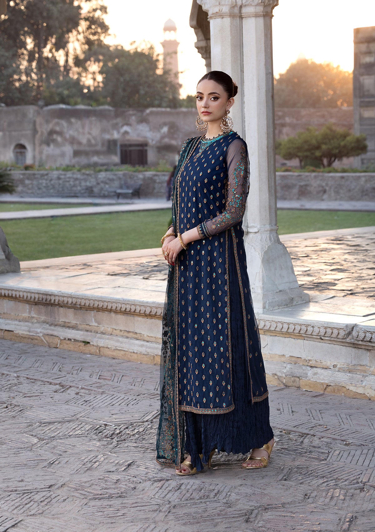 EMBROIDERED NET BT-6608-BTB